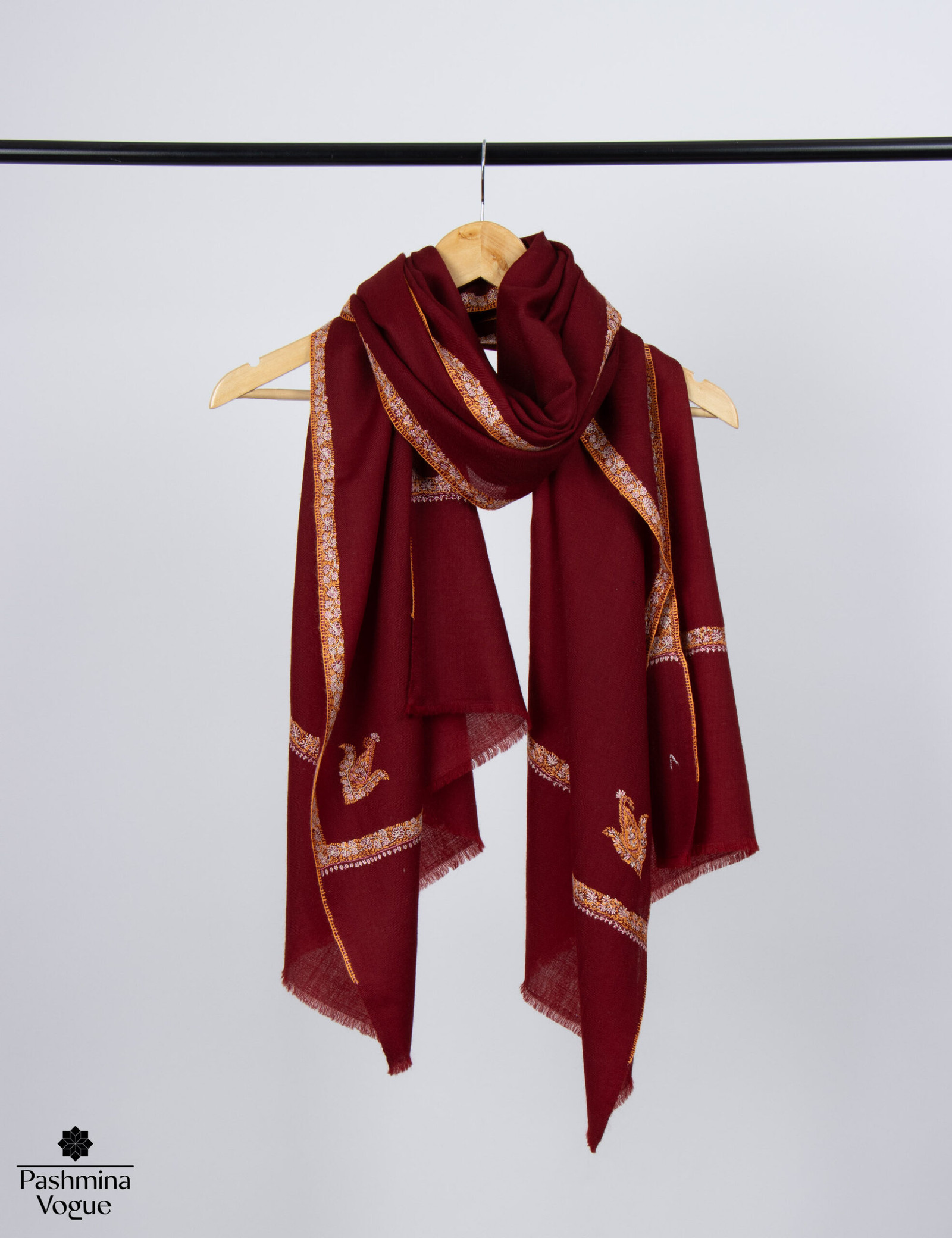 Burgundy Cashmere Merino Wool Scarf
