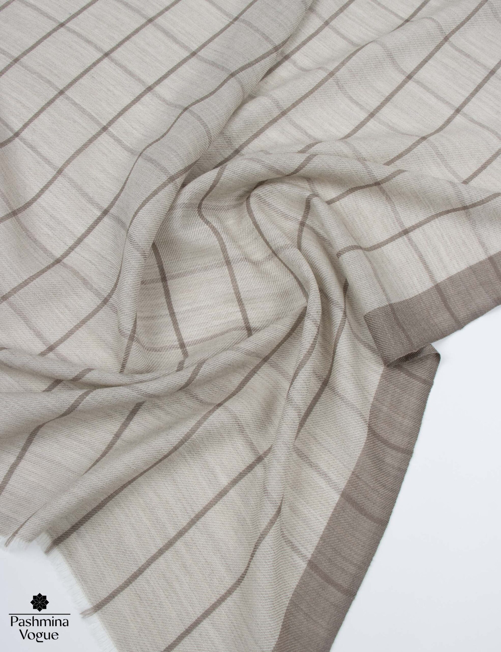 Checked Merino Wool Wrap for Her