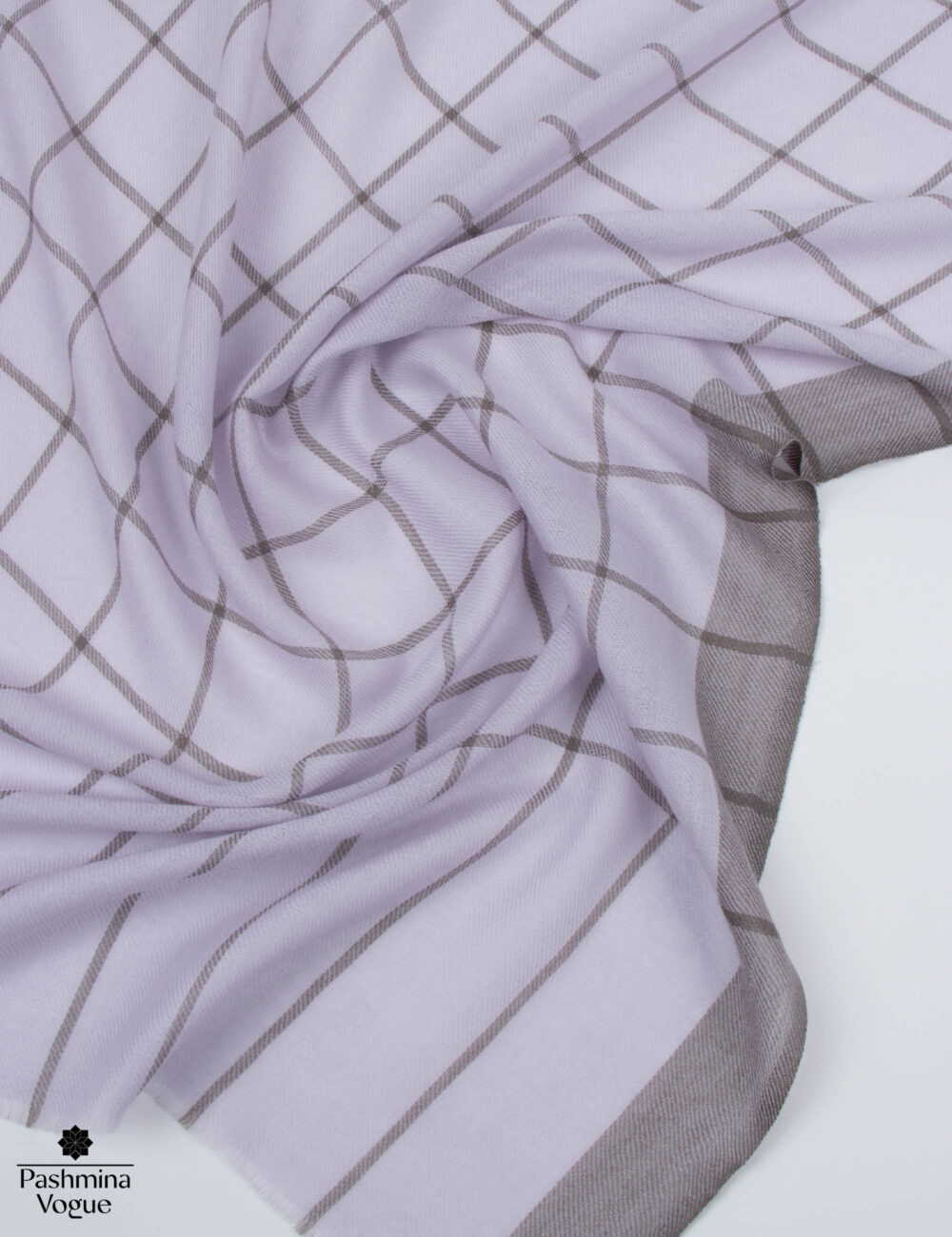 Purple Plaid Scarf - Soft Merino Wool Shawl & Winter Wrap