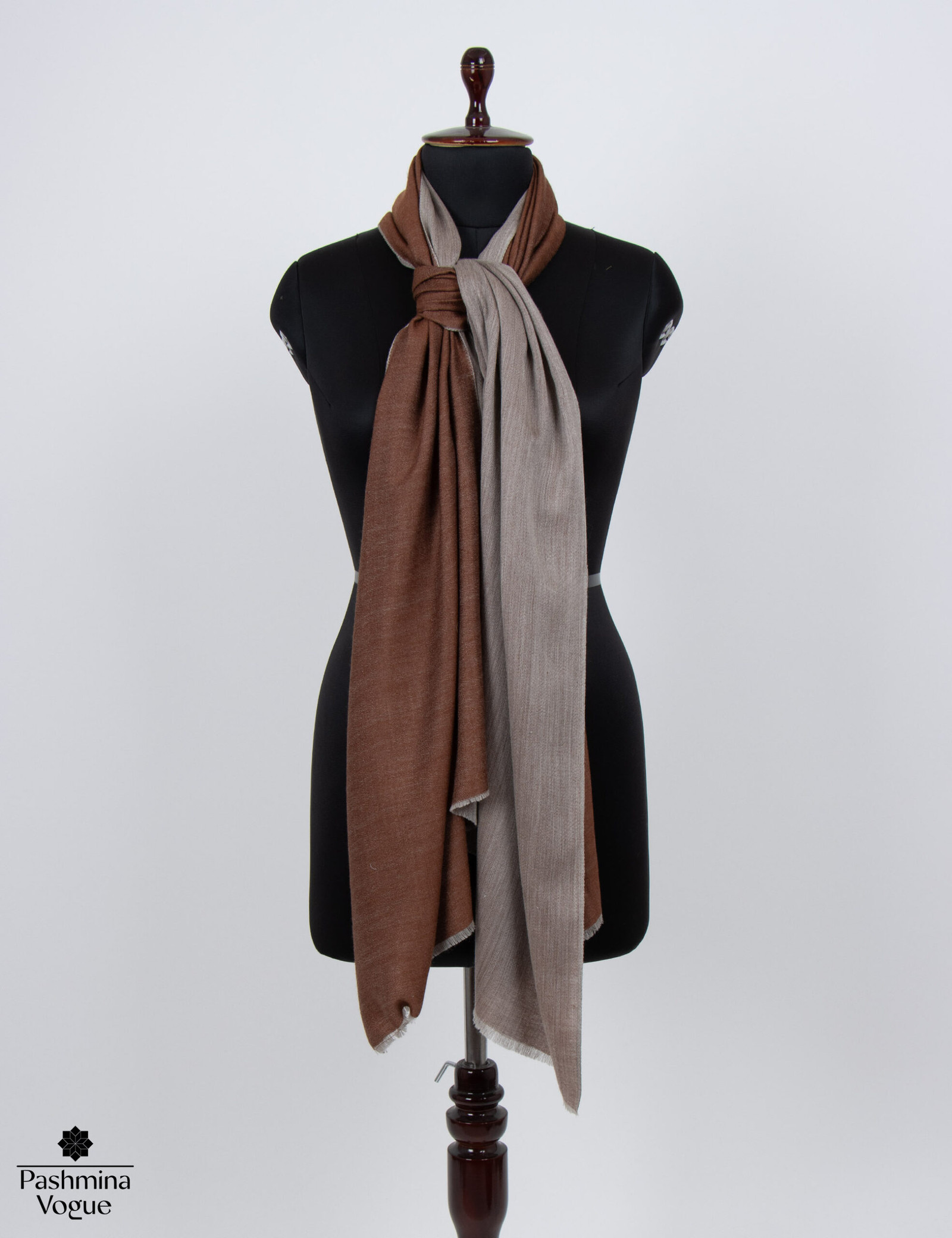 Brown Dual Shade Woolen Wrap For Her - Reversible Scarf Gift