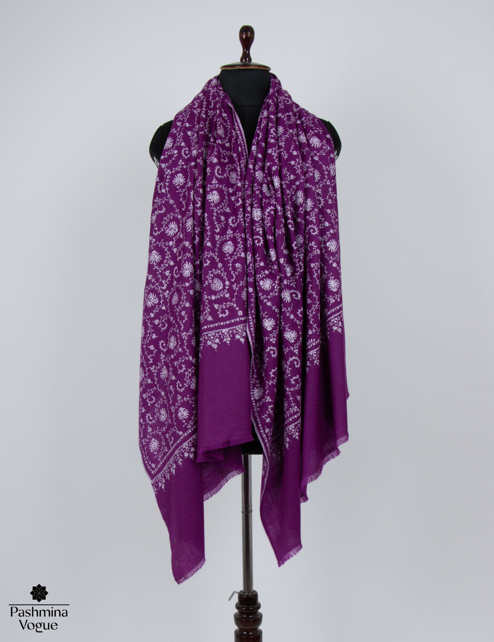 Magenta Kashmir Pashmina Shawl - Pure Cashmere Luxury Wrap
