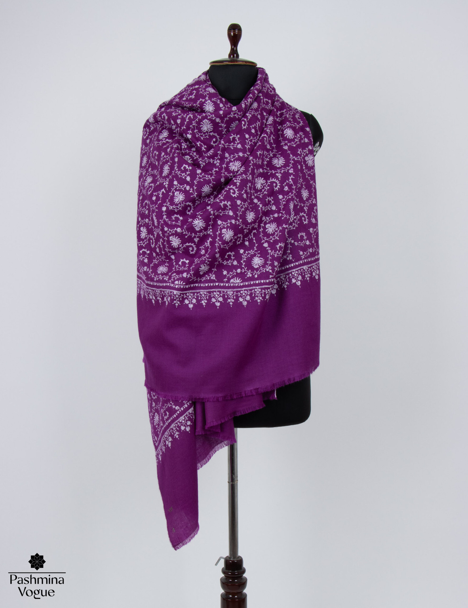 Magenta Kashmir Pashmina Shawl - Pure Cashmere Luxury Wrap