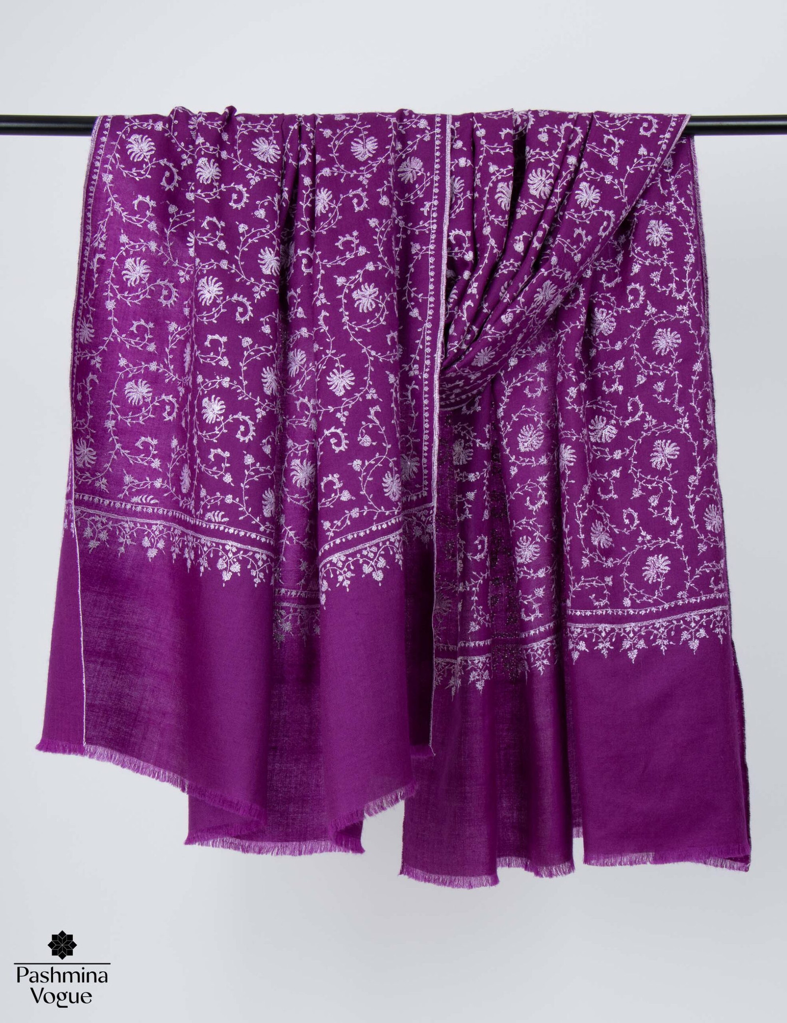 Magenta Kashmir Pashmina Shawl - Pure Cashmere Luxury Wrap