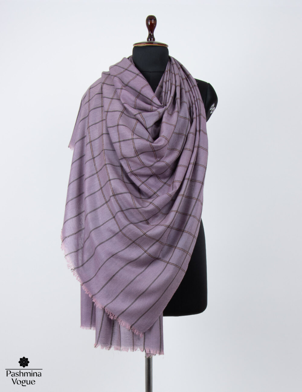 Purple Pure Pashmina Shawl - Authentic Handwoven
