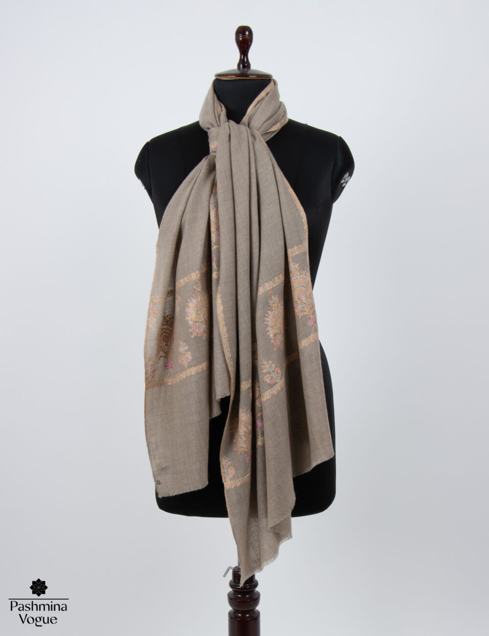 Handwoven Kashmir Pashmina Shawl - Hand Embroidered Wrap