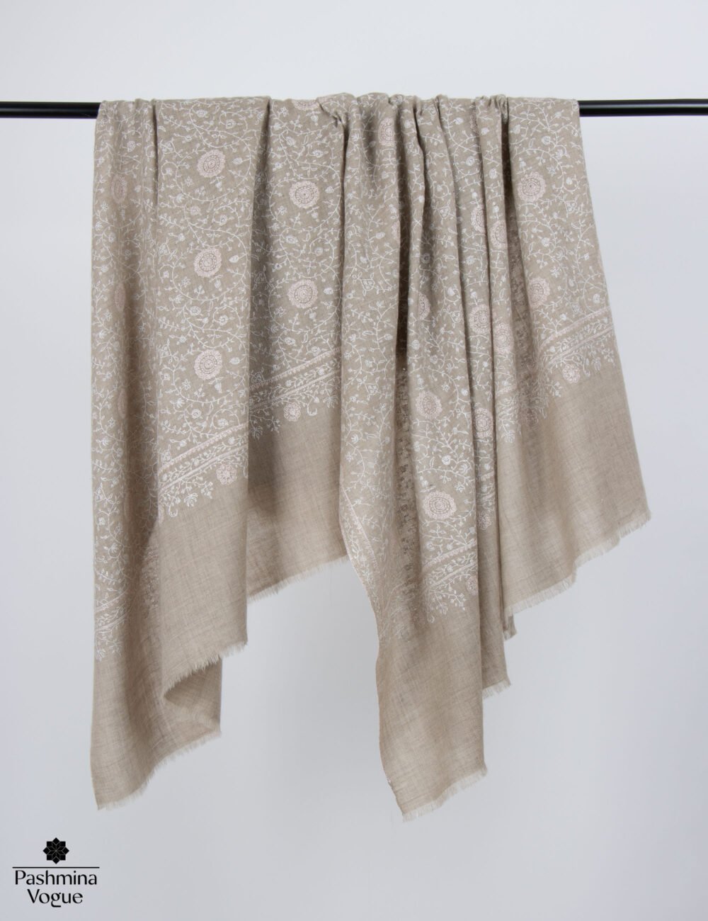 Natural Pashmina Shawl - Original Color Handwoven Scarf