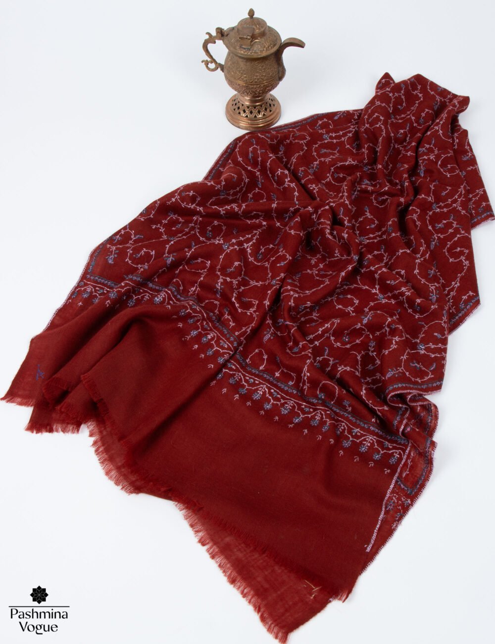 Scarlet Red Pure Pashmina Scarf - Handwoven Wrap