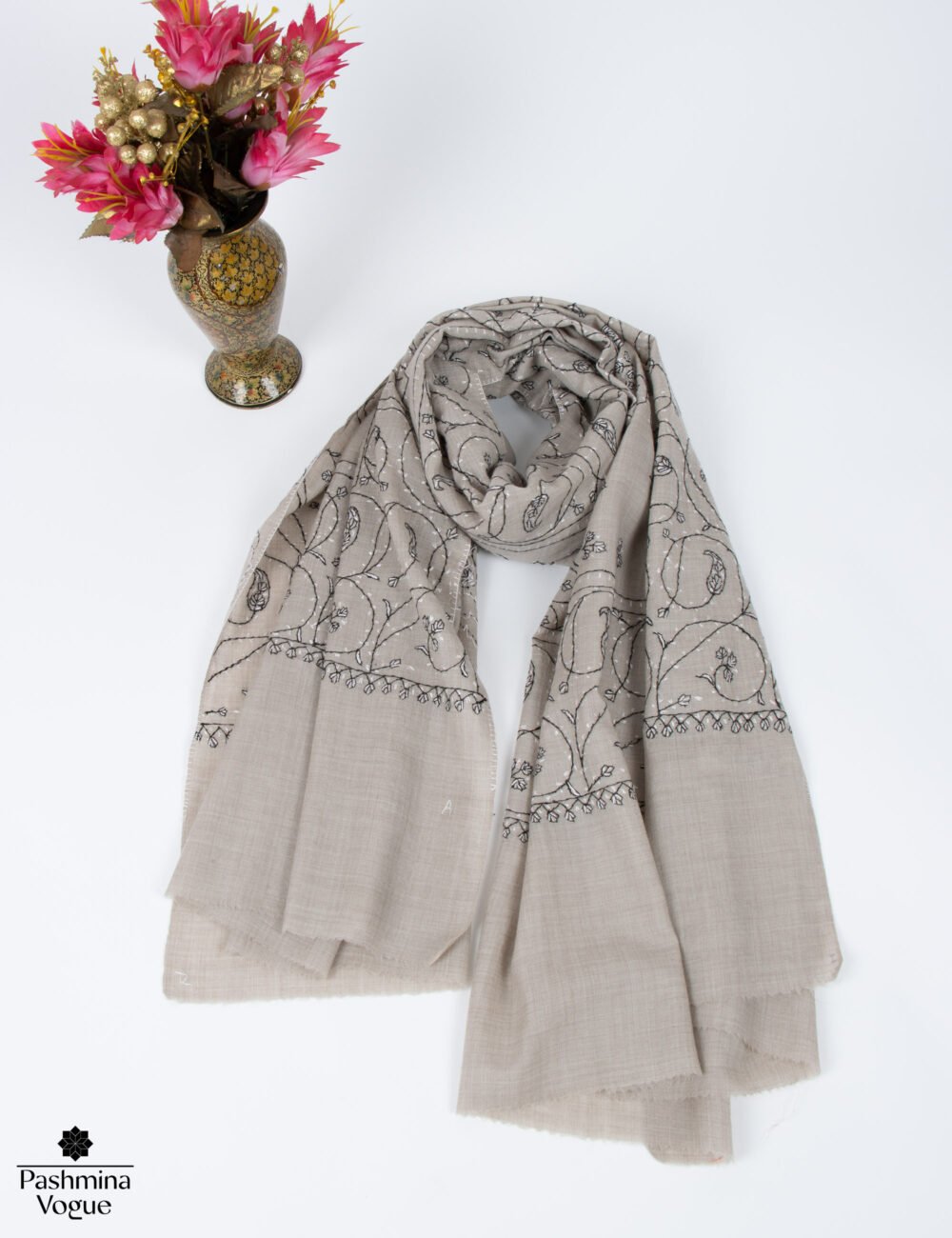 Undyed Merino Wool Shawl