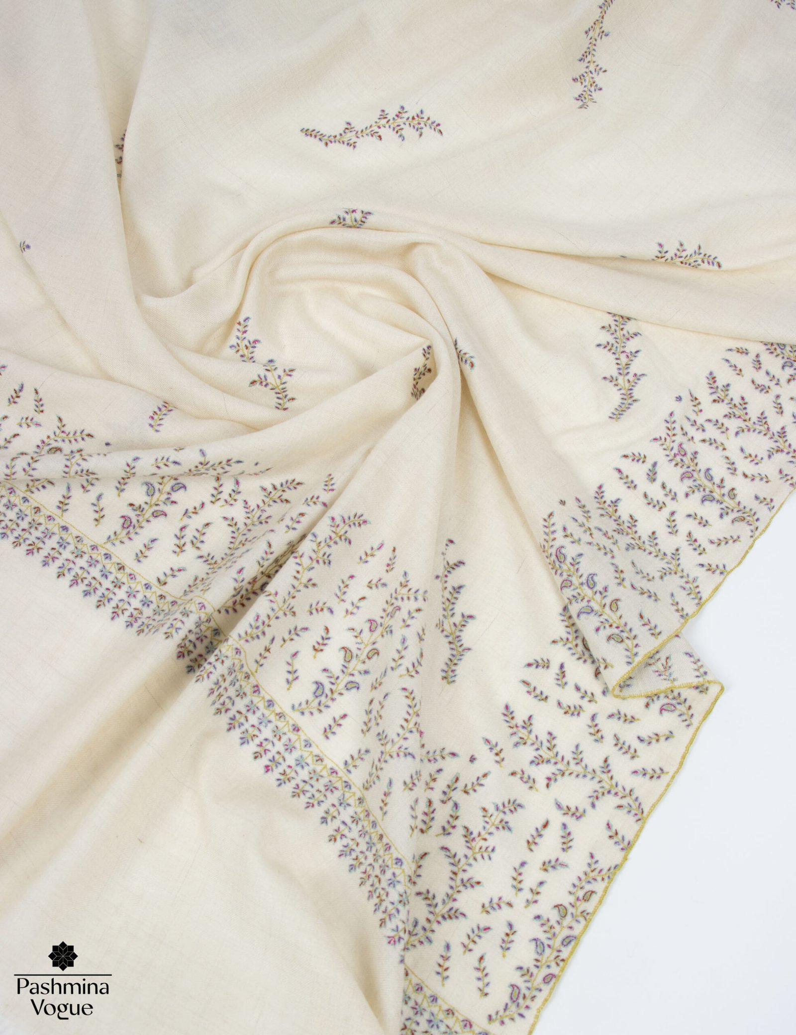 Pure Pashmina Shawl Hand Embroidery