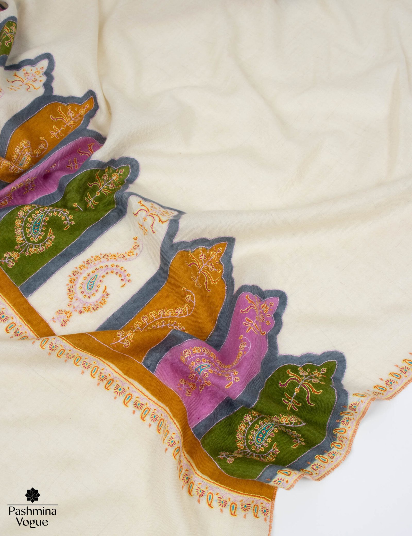 Bridesmaid Ivory Pashmina Shawl