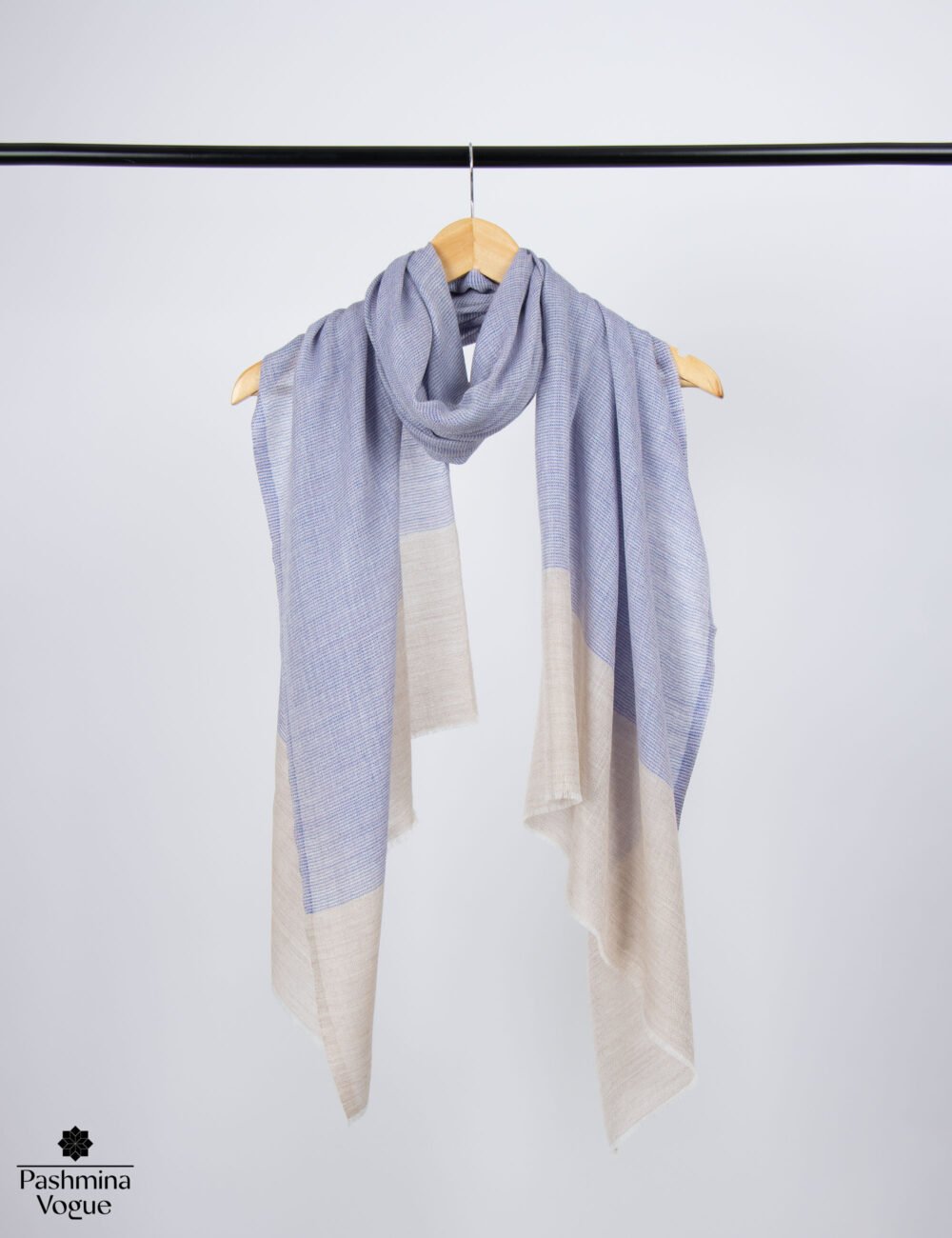 Blue Zati Merino Wool Scarf - Soft Winter Shawl