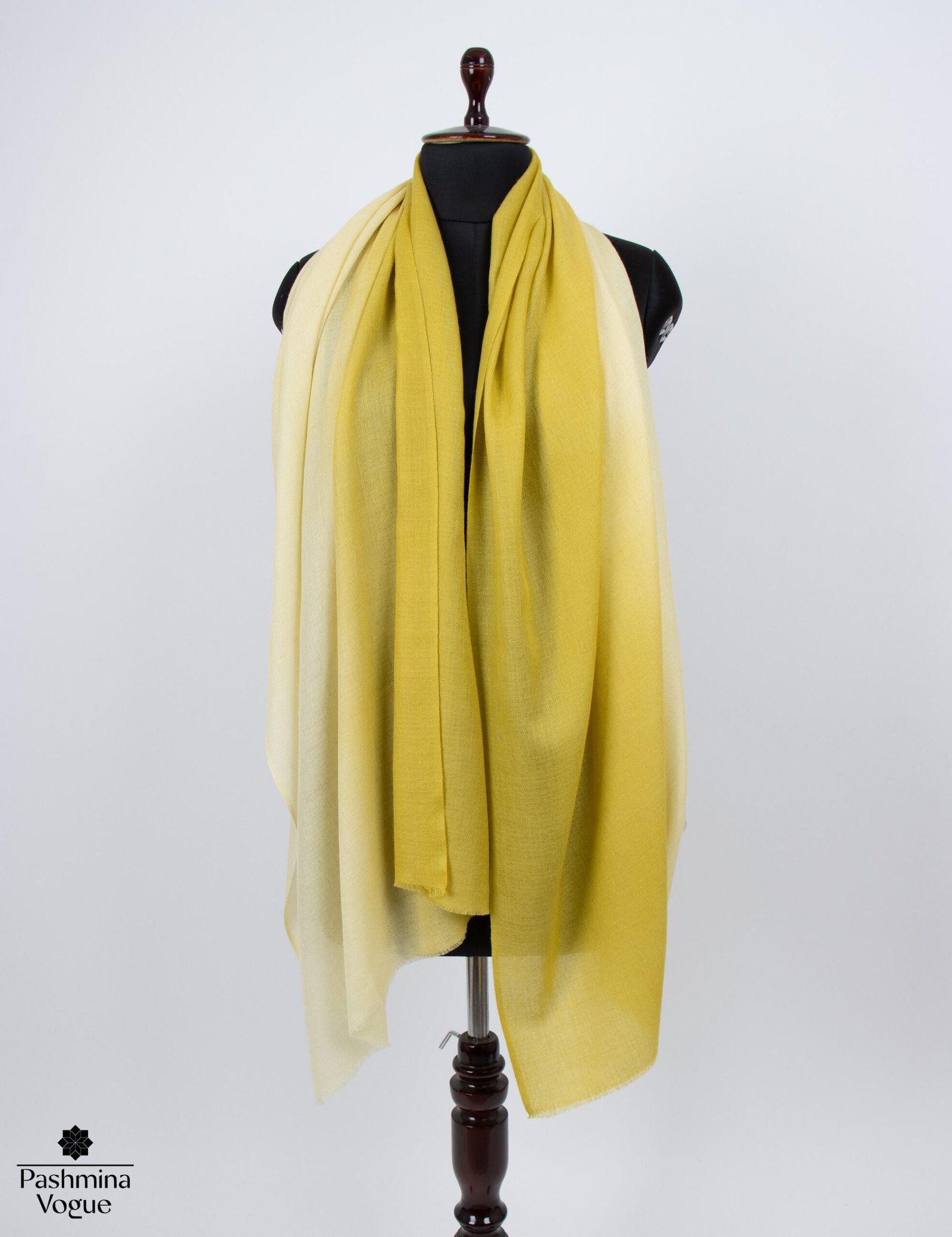 Yellow Ombre Merino Wool Scarf – Hand Dyed Wool Wrap