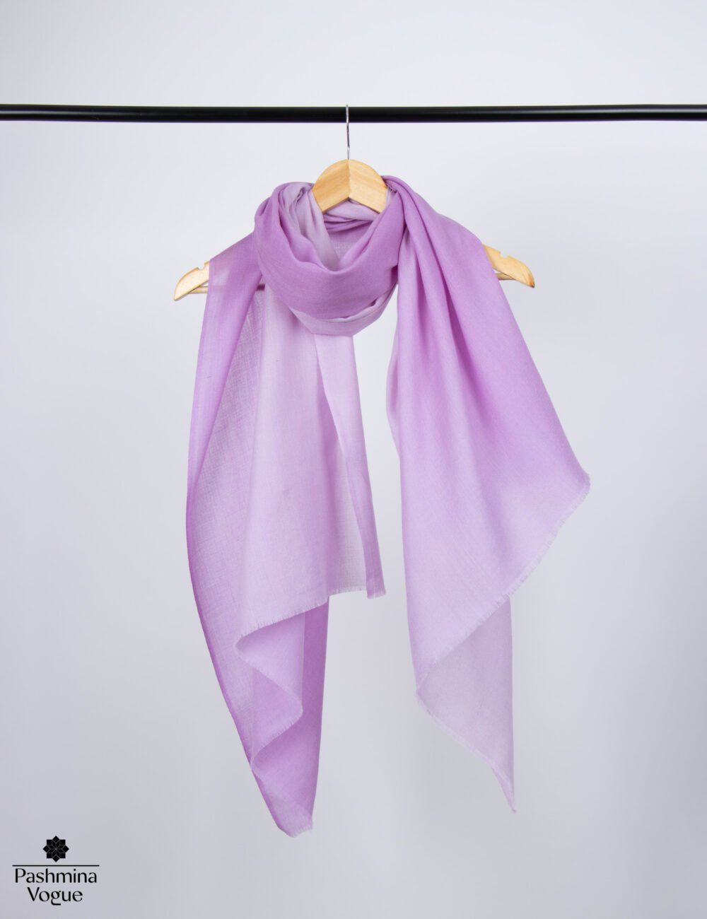 Pink Merino Wool Reversible Shawl for Women | Soft Ombre Wrap