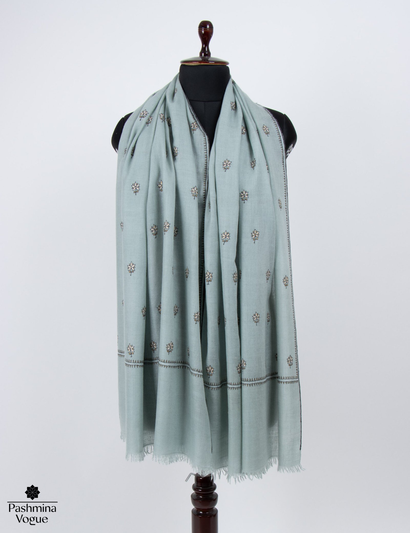 Blue Bootidar Sozni Pashmina Shawl – Pure Kashmiri Shawl