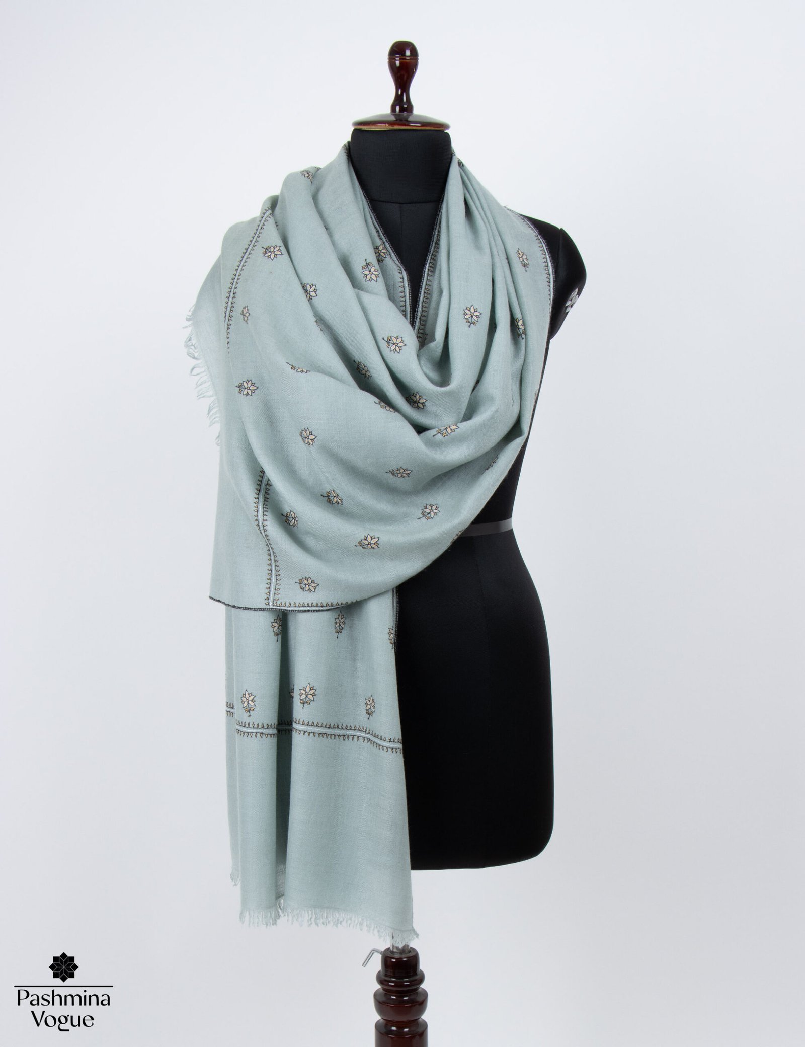 Blue Bootidar Sozni Pashmina Shawl – Pure Kashmiri Shawl