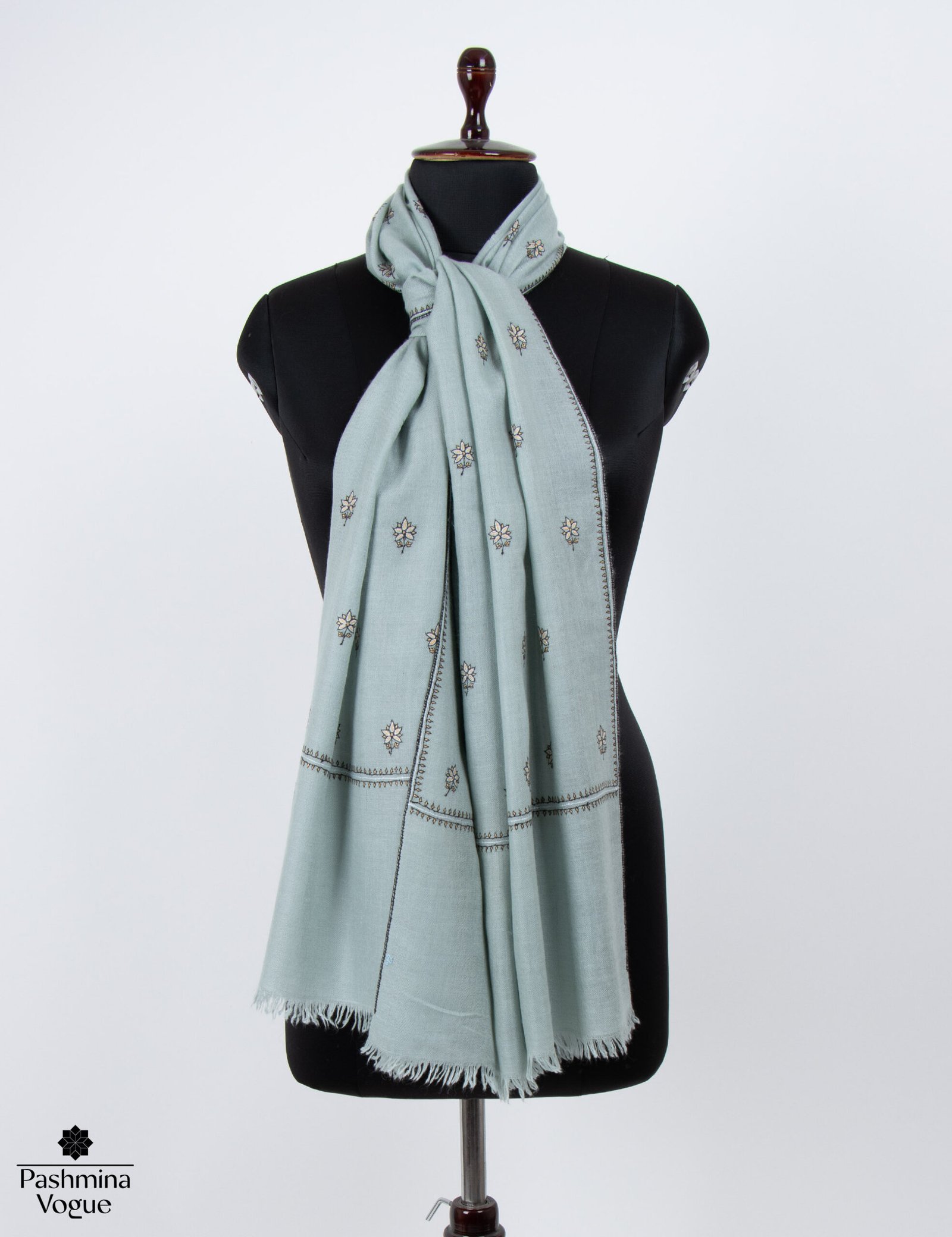 Blue Bootidar Sozni Pashmina Shawl – Pure Kashmiri Shawl