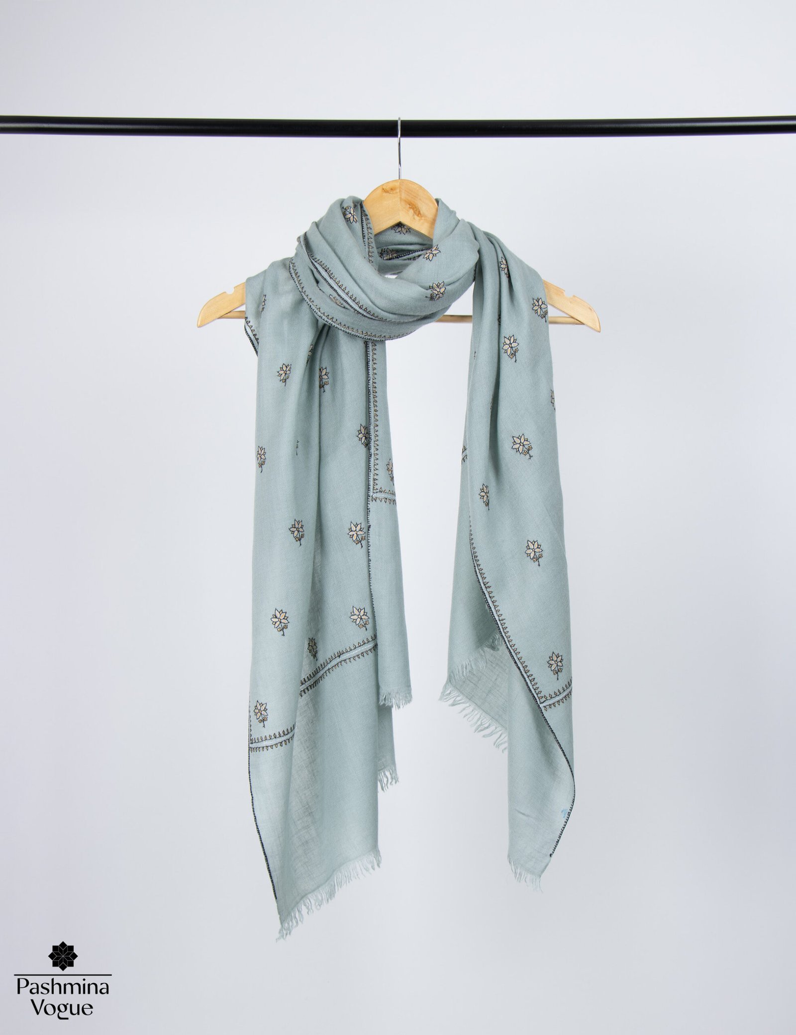 Blue Bootidar Sozni Pashmina Shawl – Pure Kashmiri Shawl
