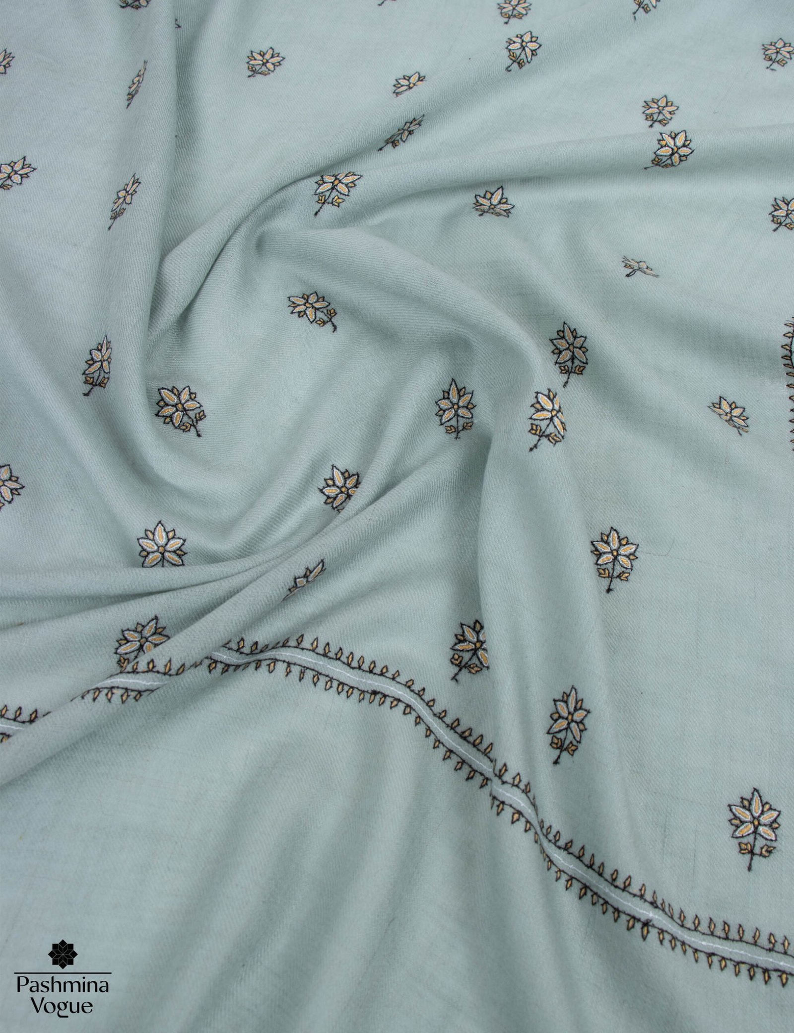 Blue Bootidar Sozni Pashmina Shawl – Pure Kashmiri Shawl