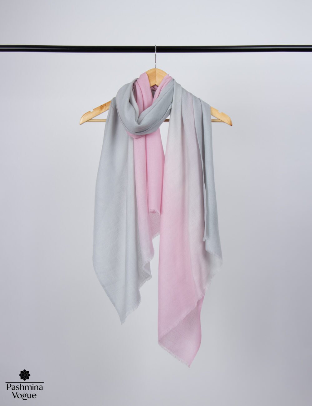Pink Blue Ombre Merino Wool Scarf – Hand Dyed Shawl