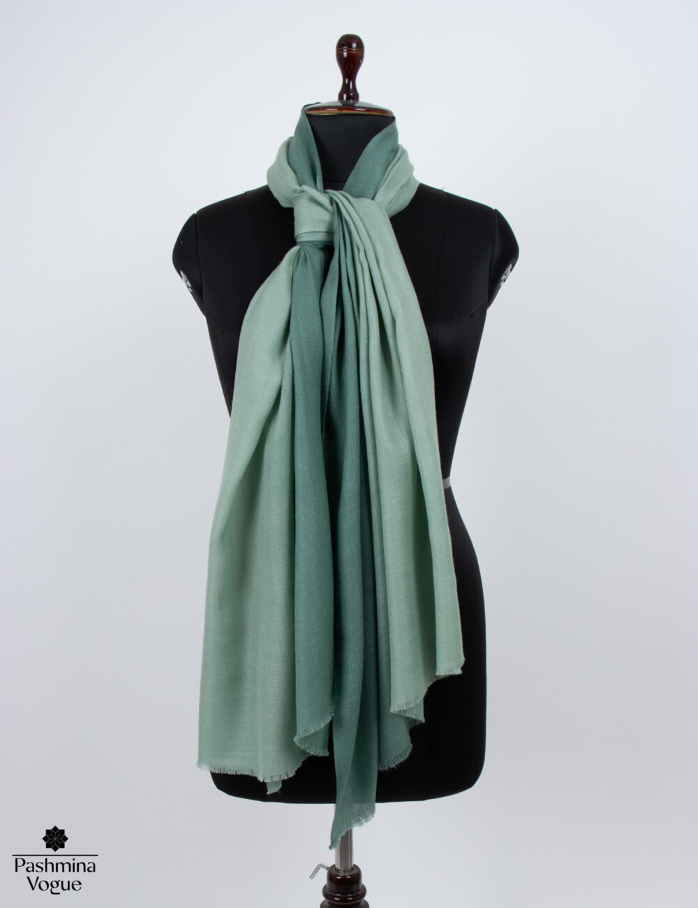 Green Ombre Merino Wool Scarf – Winter Wrap for Women & Men
