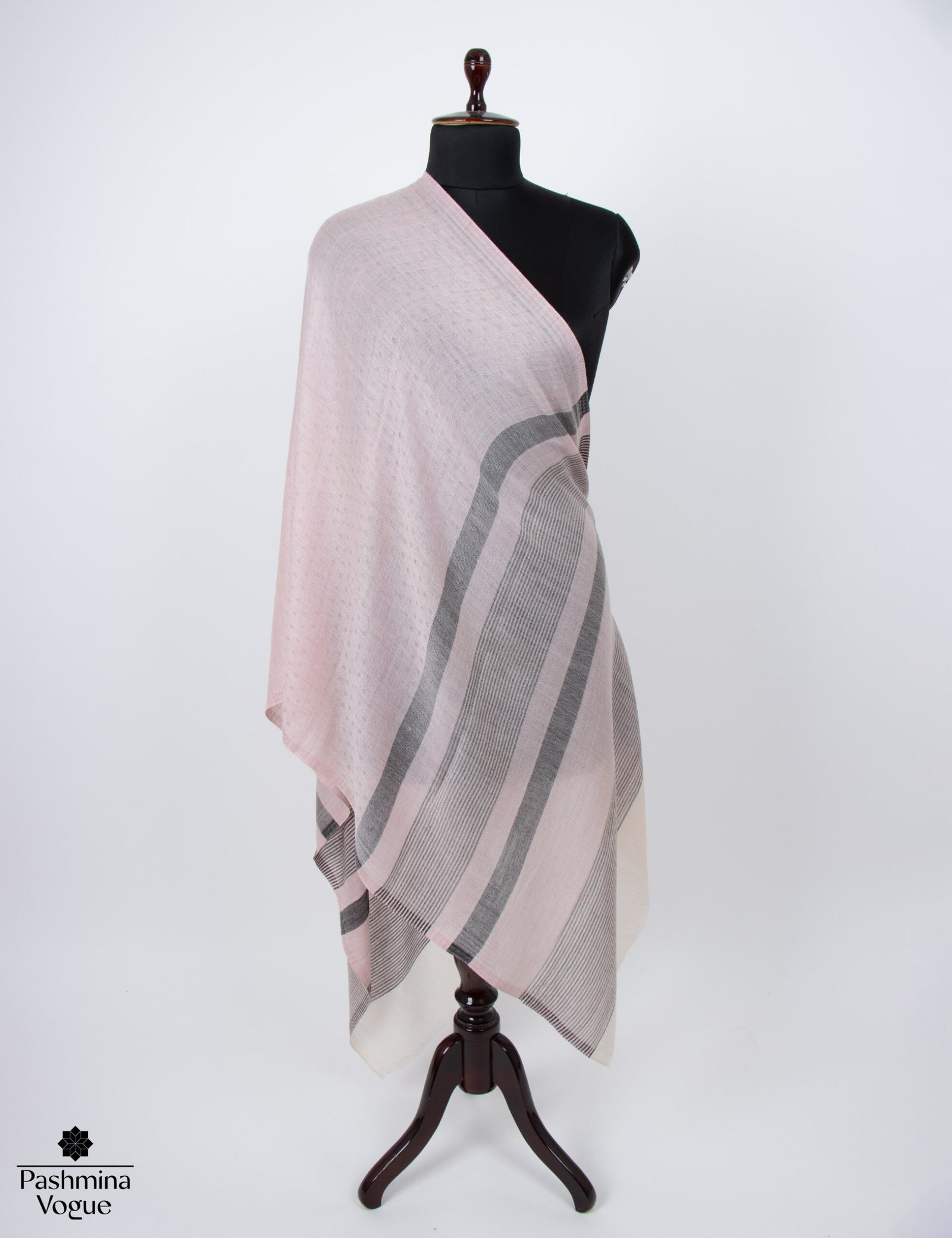 Baby pink designer merino wool scarf for women soft luxury winter wrap