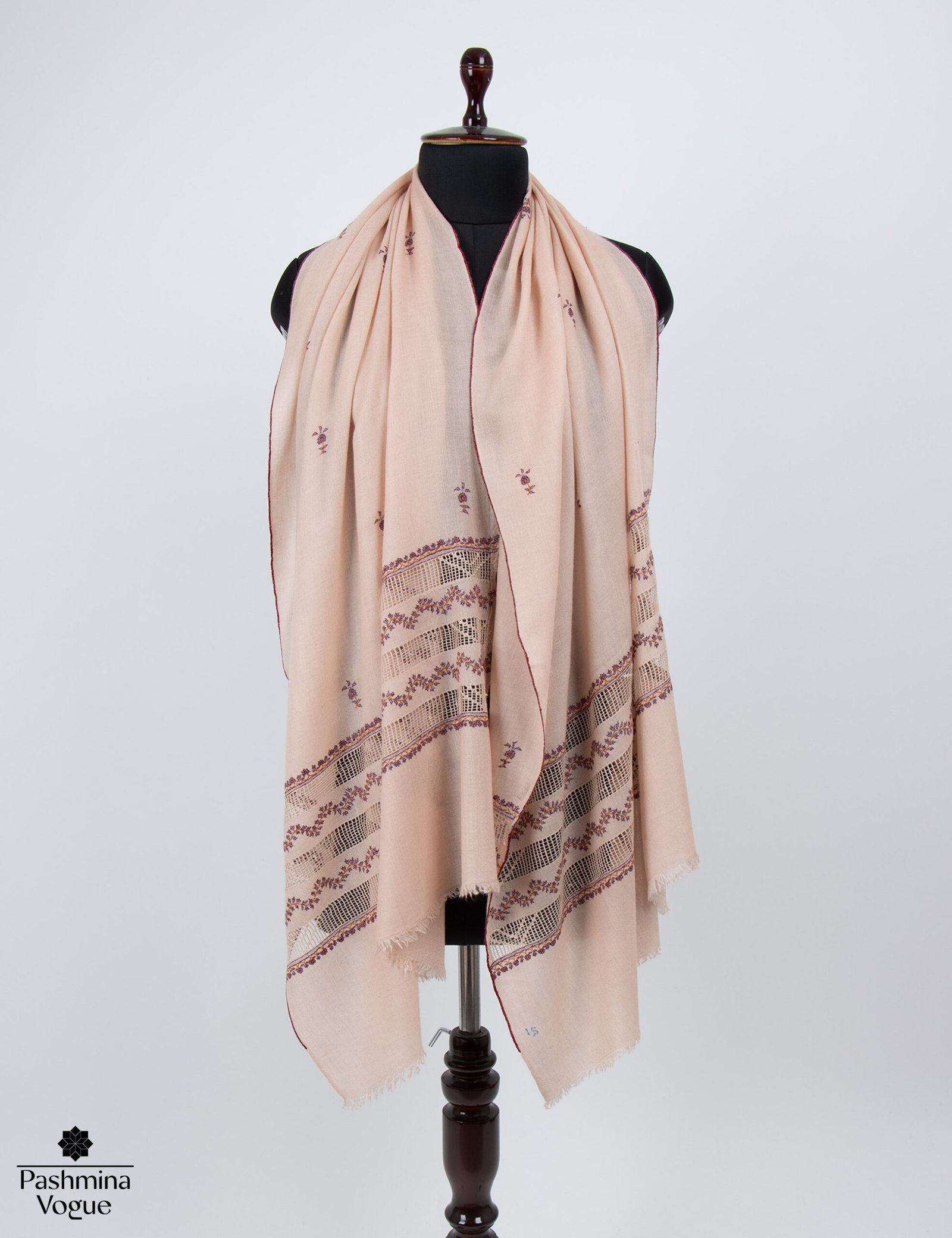 Peach Pure Pashmina Scarf – Ultra-Soft Luxury Wrap for Women