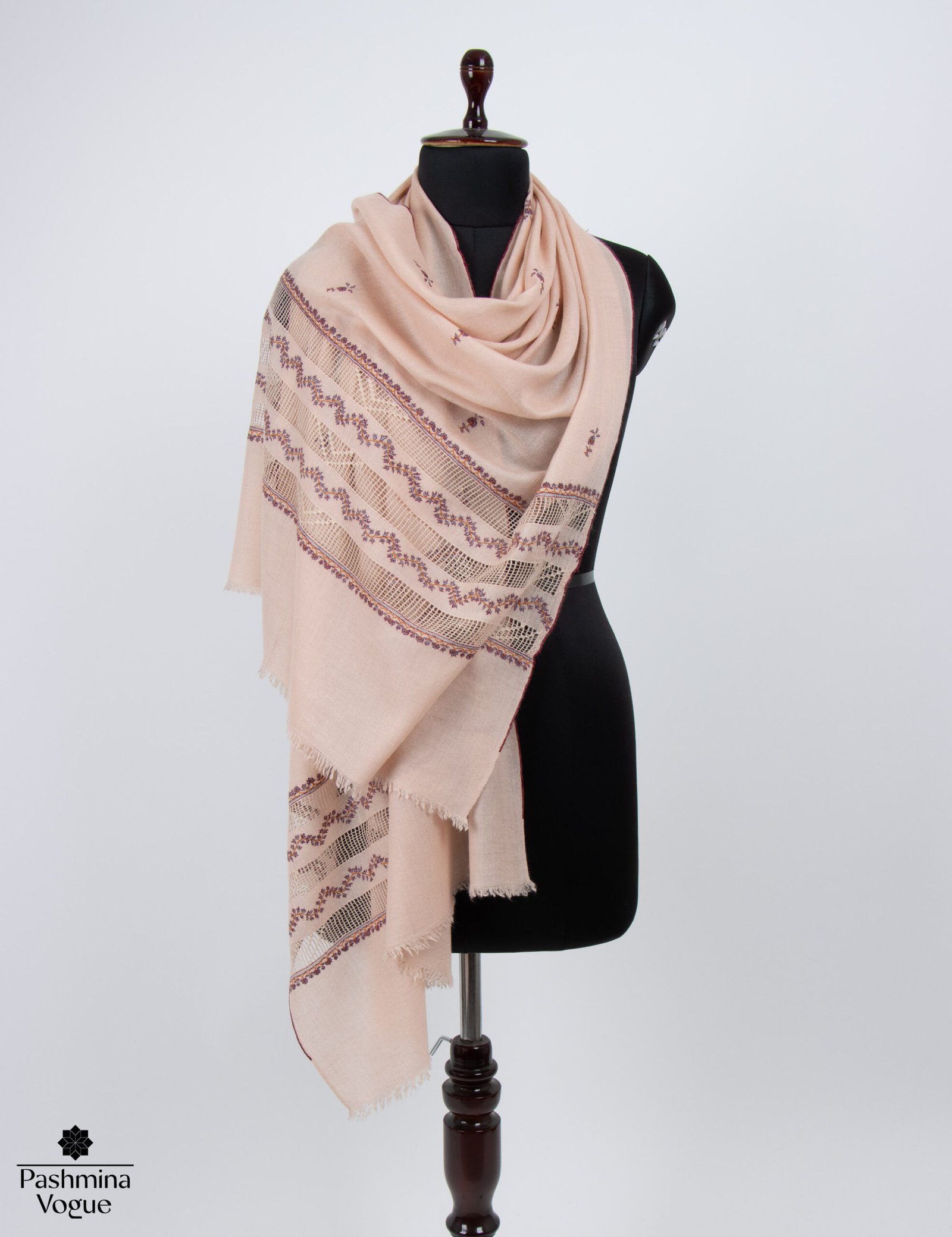 Peach Pure Pashmina Scarf – Ultra-Soft Luxury Wrap for Women