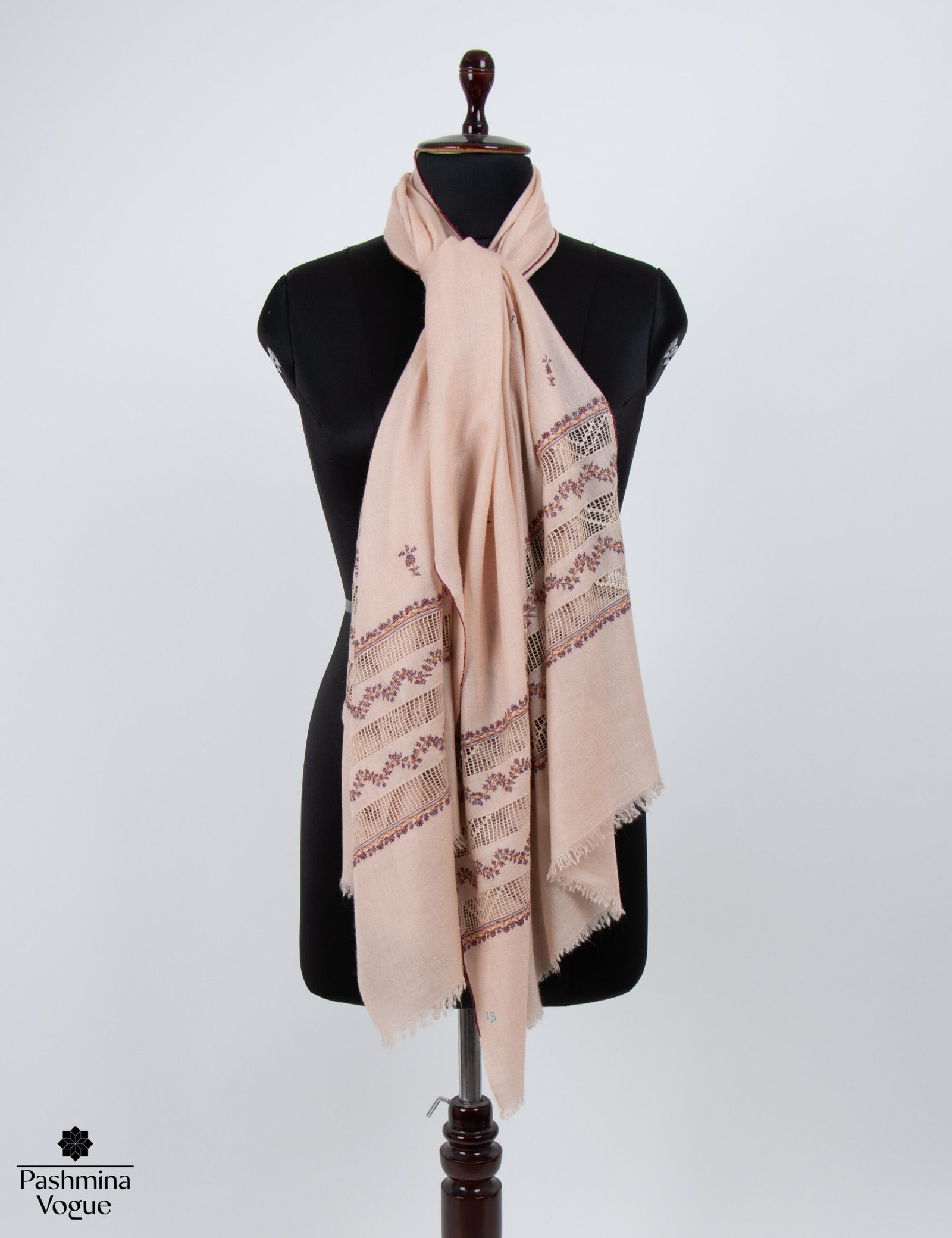 Peach Pure Pashmina Scarf – Ultra-Soft Luxury Wrap for Women