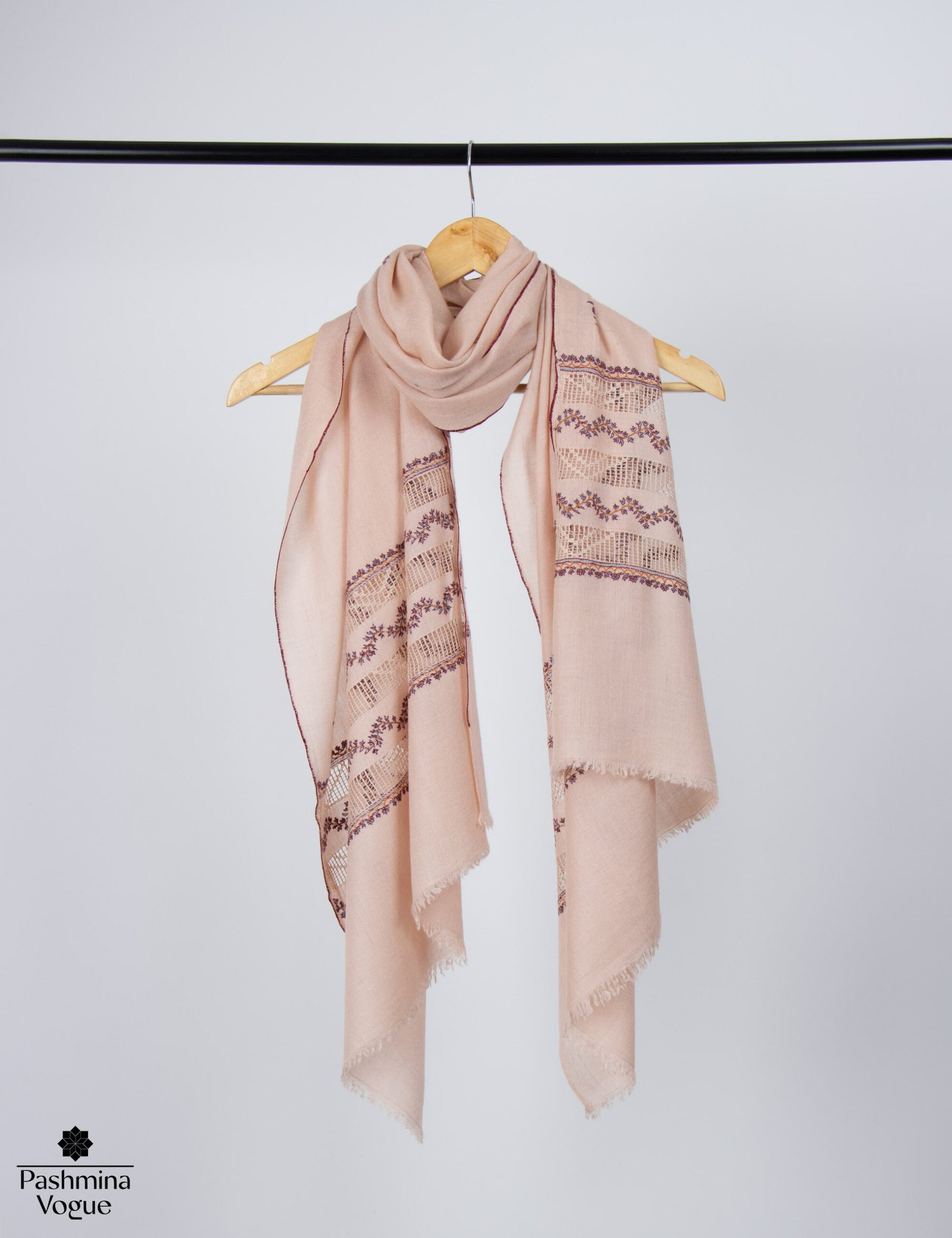 Peach Pure Pashmina Scarf – Ultra-Soft Luxury Wrap for Women