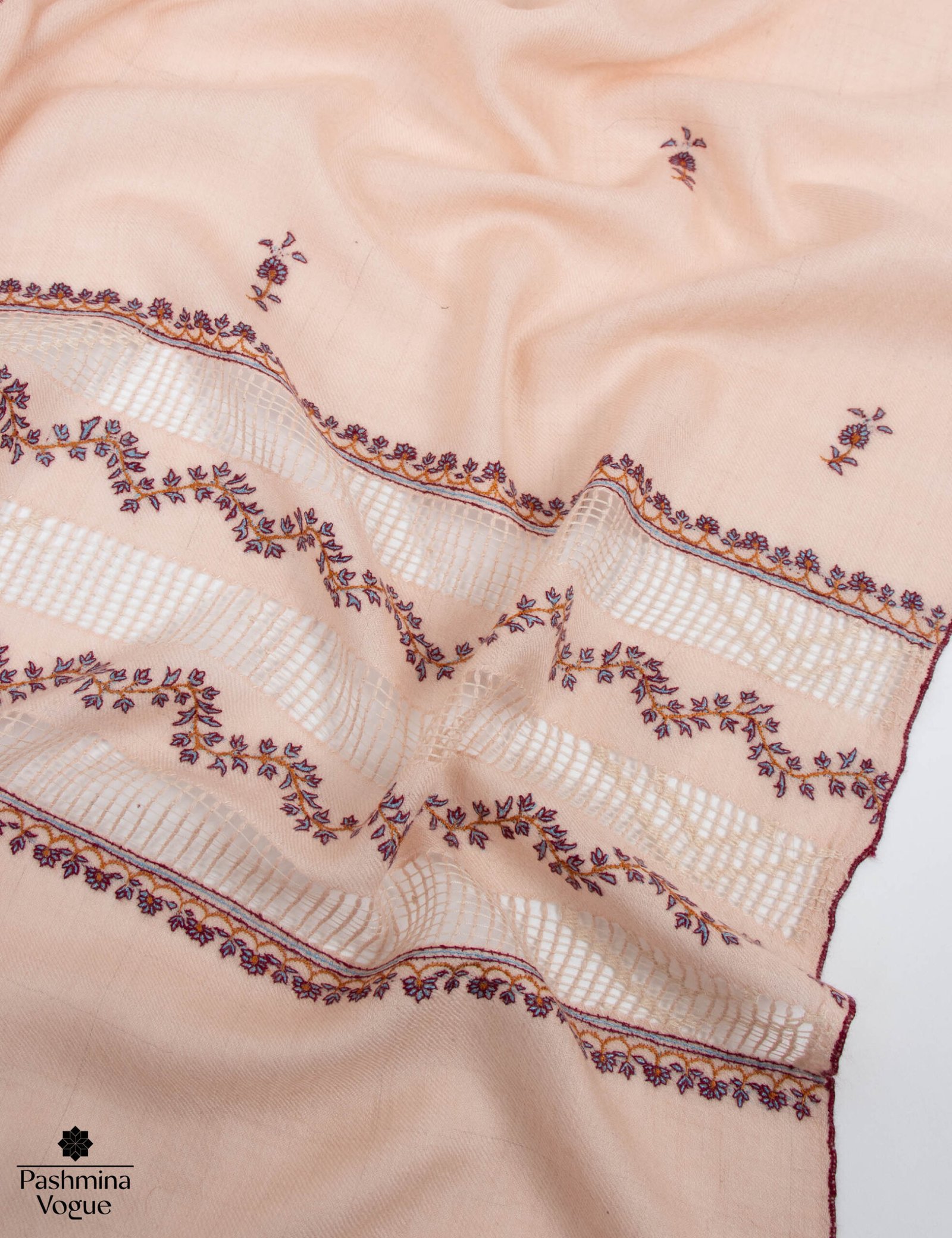 Peach Pure Pashmina Scarf – Ultra-Soft Luxury Wrap for Women