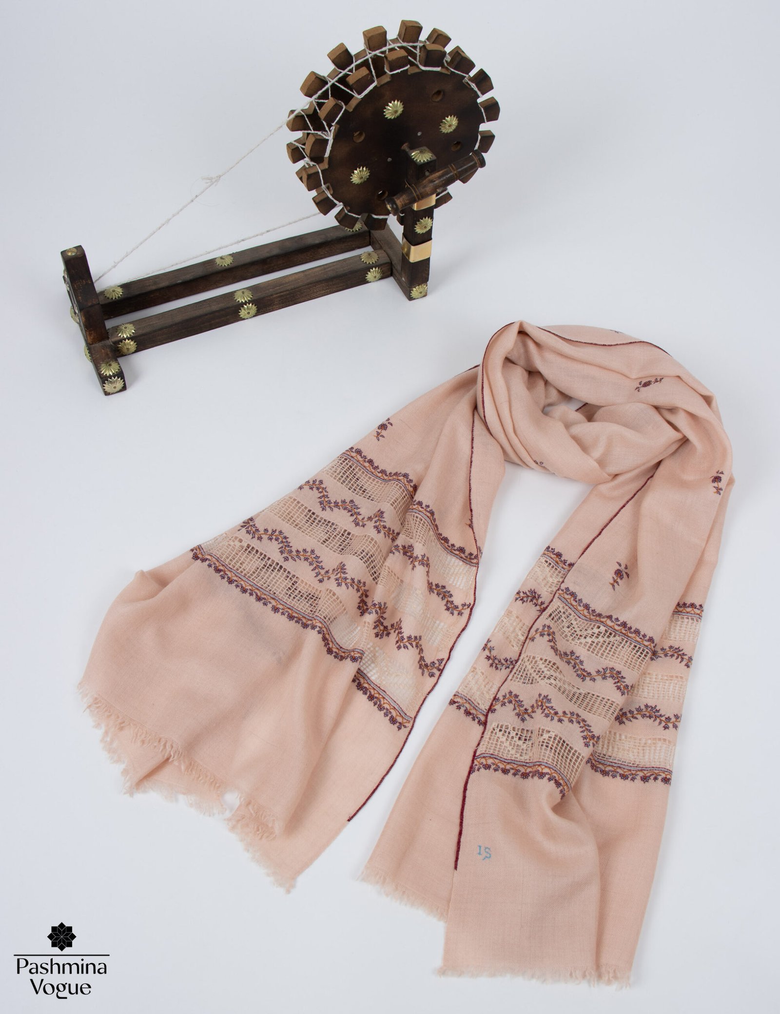 Peach Pure Pashmina Scarf – Ultra-Soft Luxury Wrap for Women