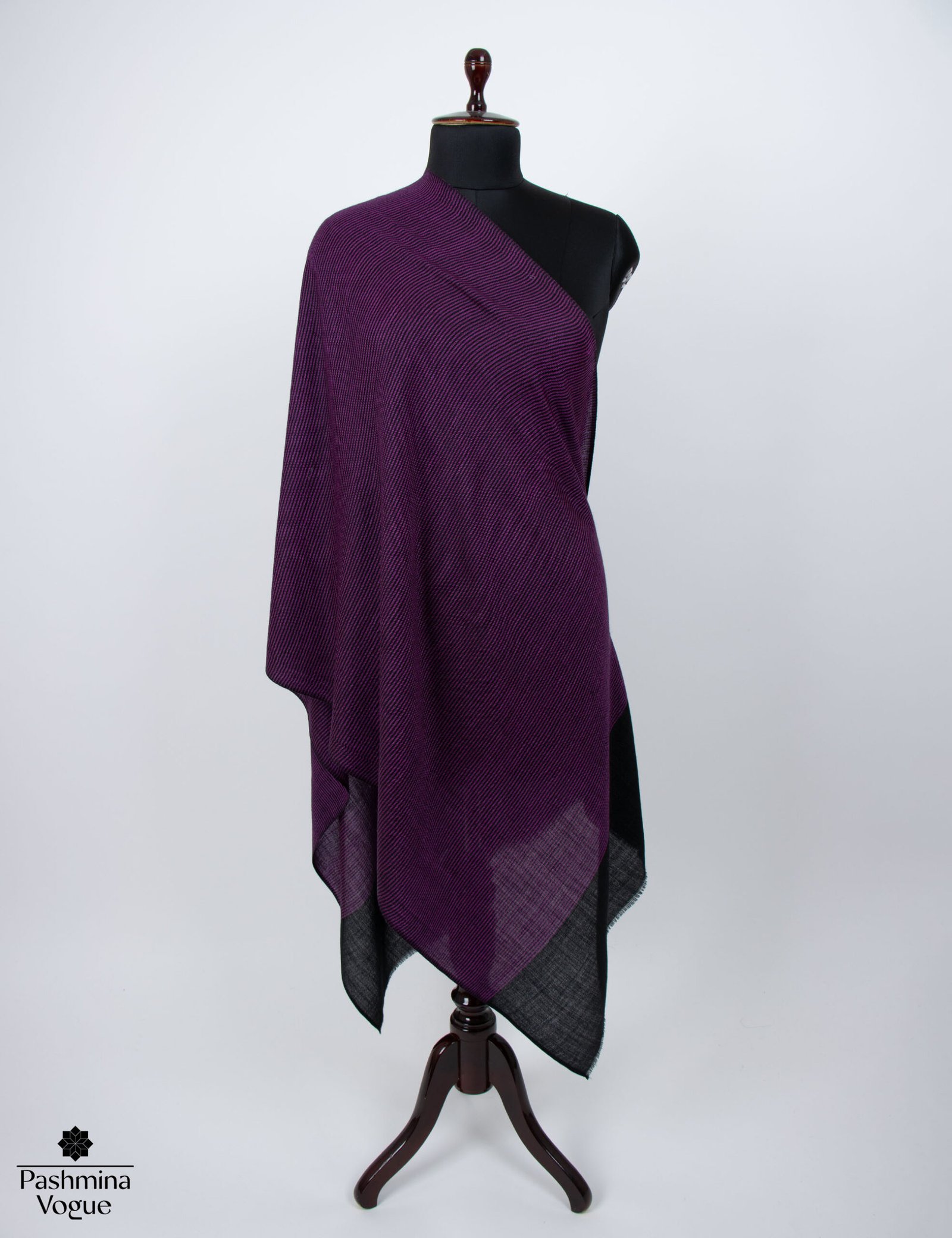 Black pink fine wool scarf soft winter wrap shawl elegant lightweight wool scarf by Pashmina Vogue