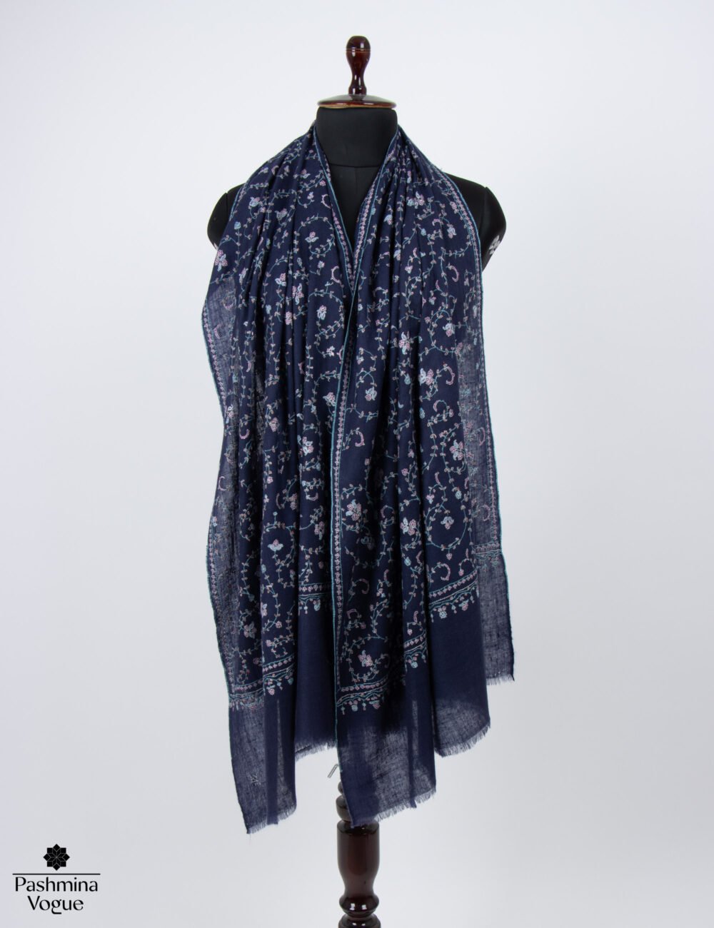 Kashmiri Sozni Pashmina Shawl - Hand Embroidered Scarf