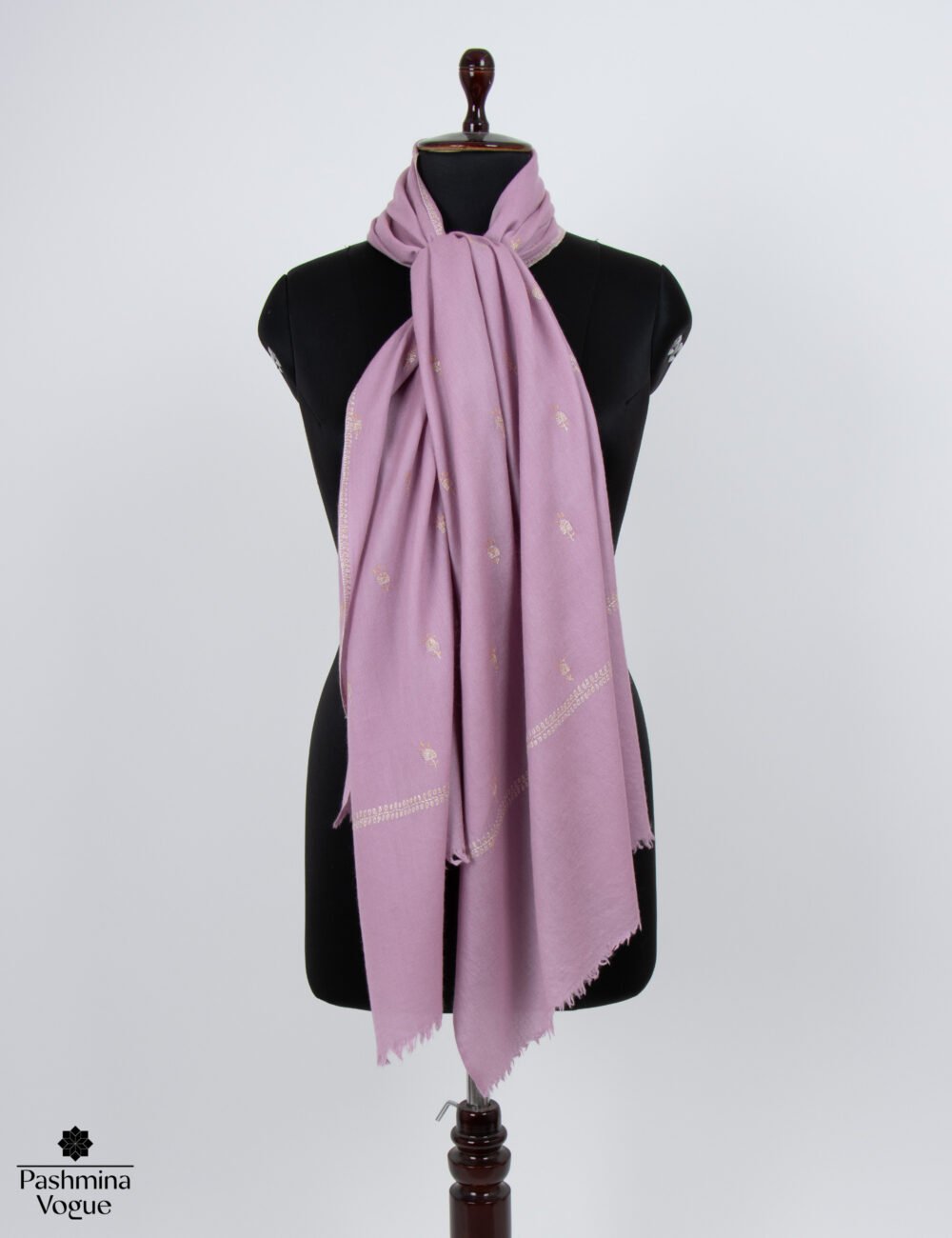 Hand Embroidered Wool Scarf Lightweight Luxury Wrap for Women
