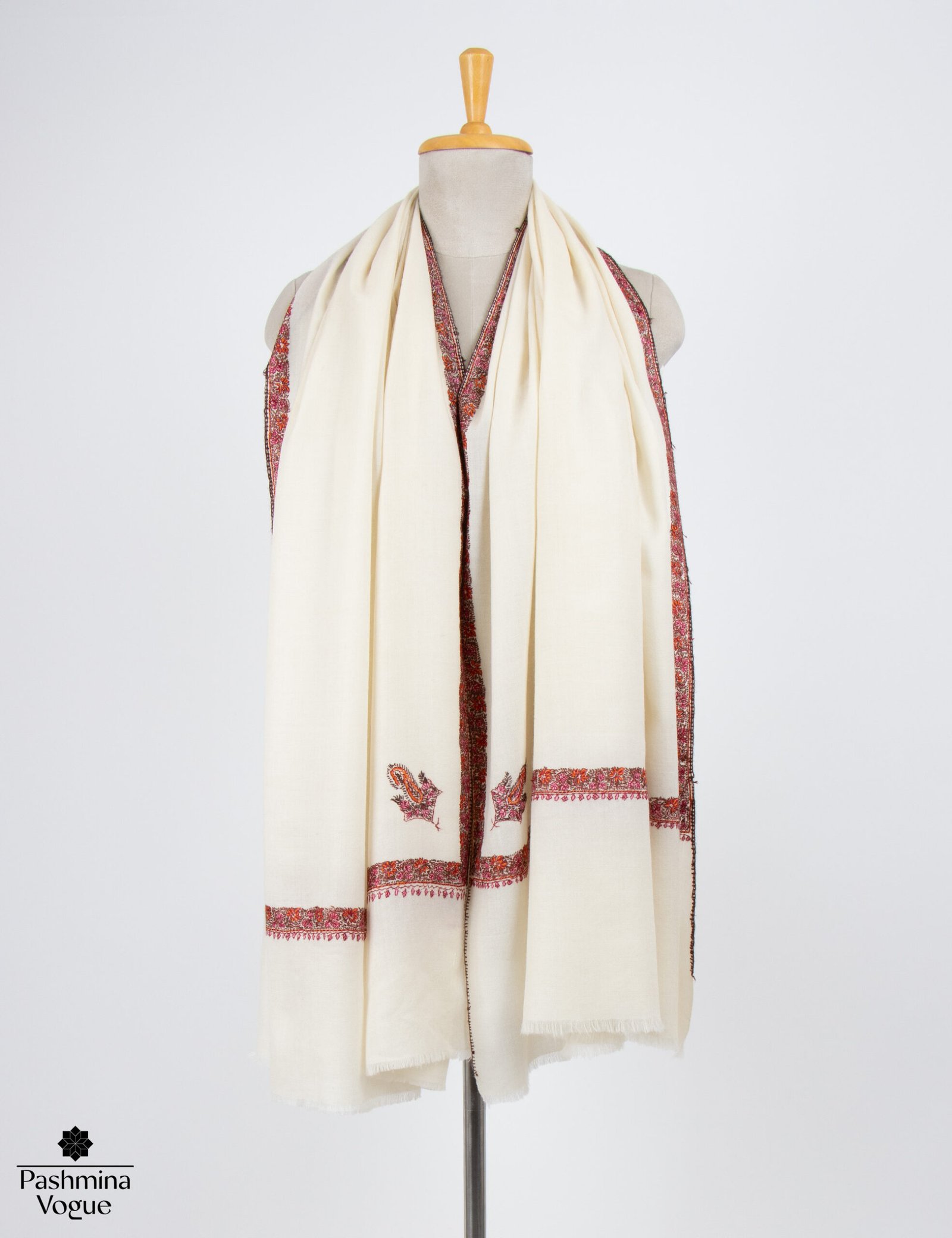 Ivory White Cashmere Shawl – Wrap for Women