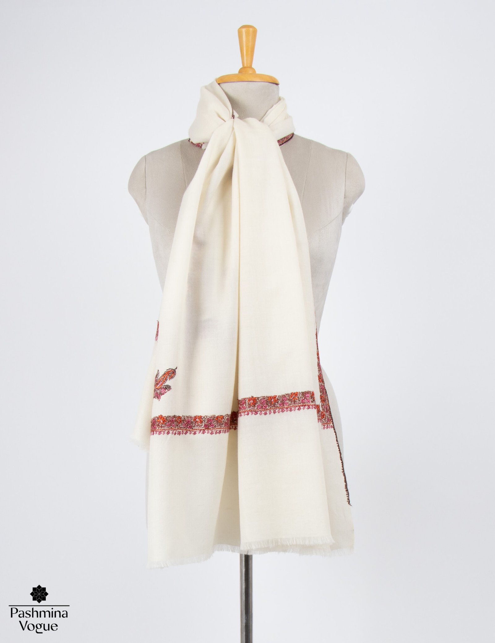 Ivory White Cashmere Shawl – Wrap for Women