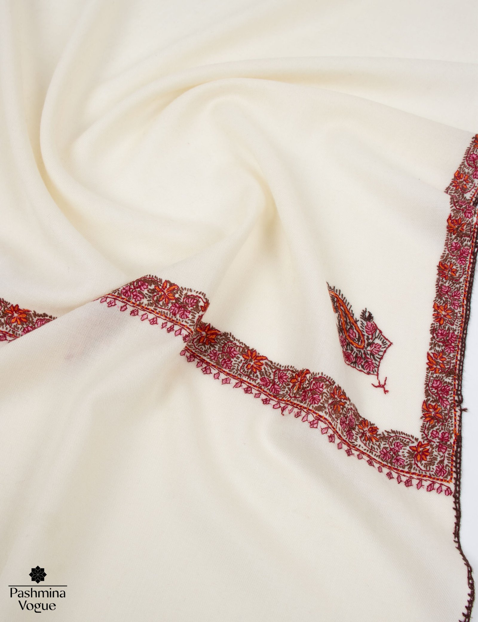 Ivory White Cashmere Shawl – Wrap for Women