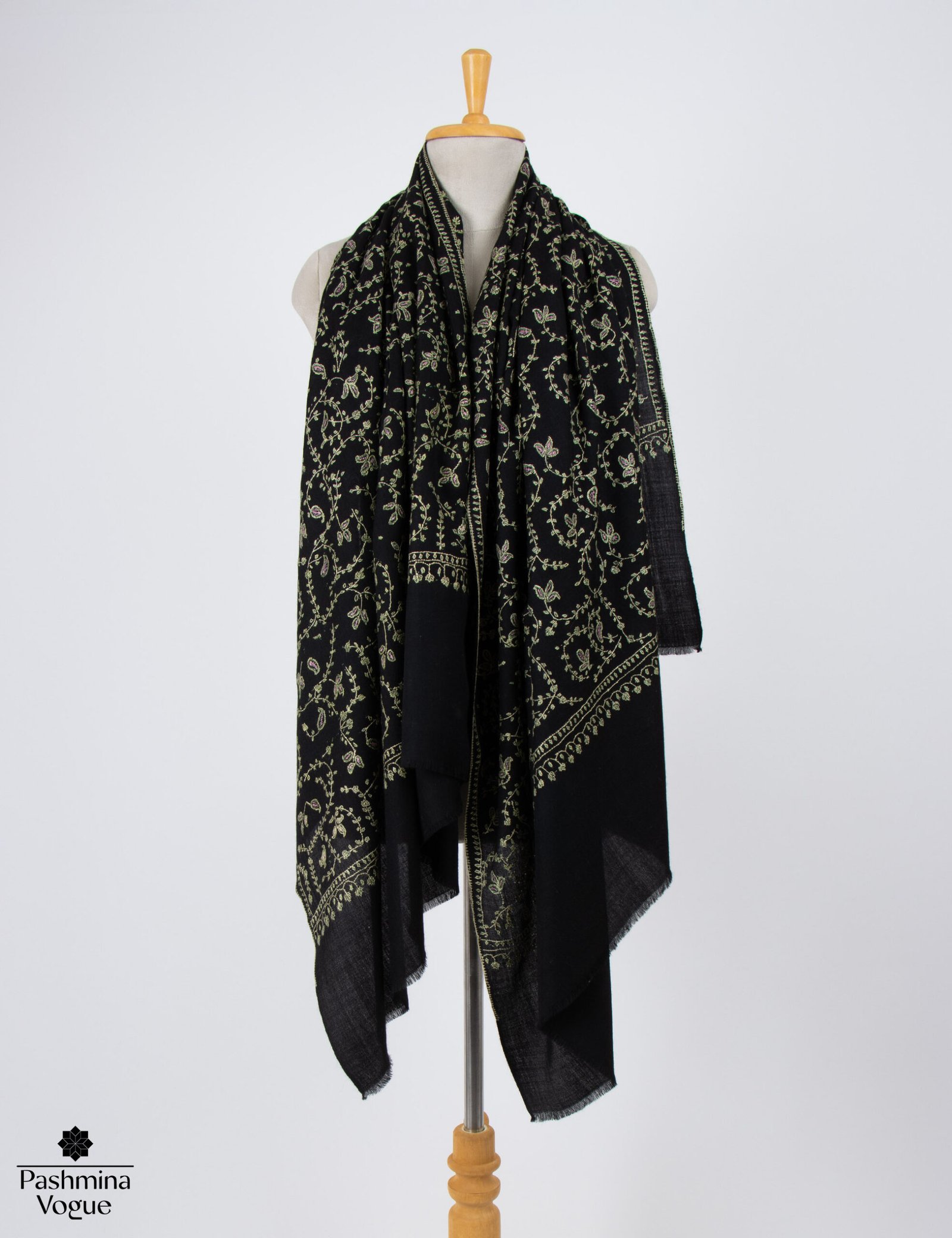 Black Cashmere Scarf Soft Luxury Wool Wrap Unisex Winter Shawl