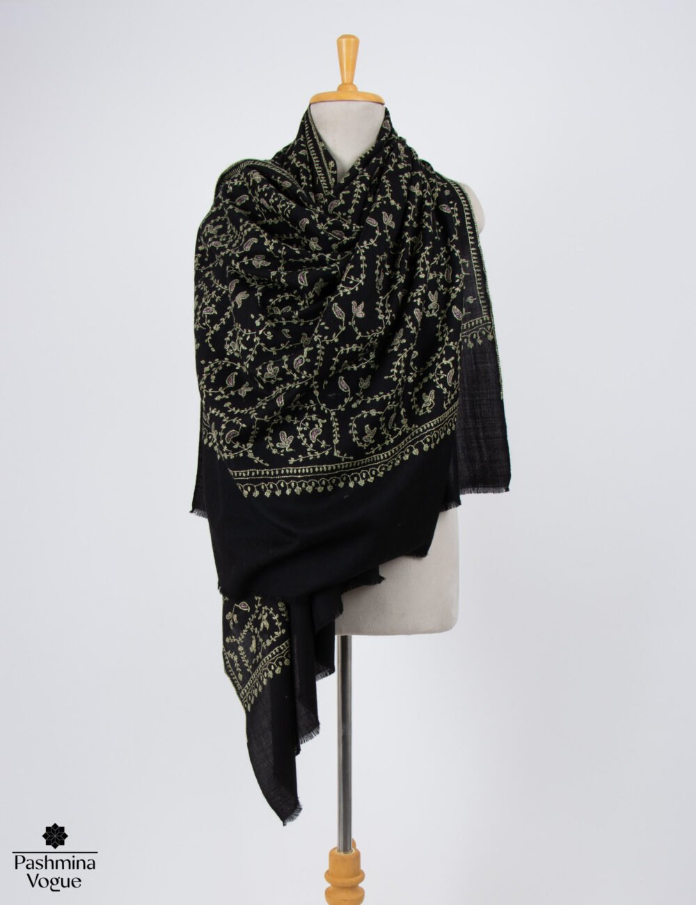Black Cashmere Scarf Soft Luxury Wool Wrap Unisex Winter Shawl