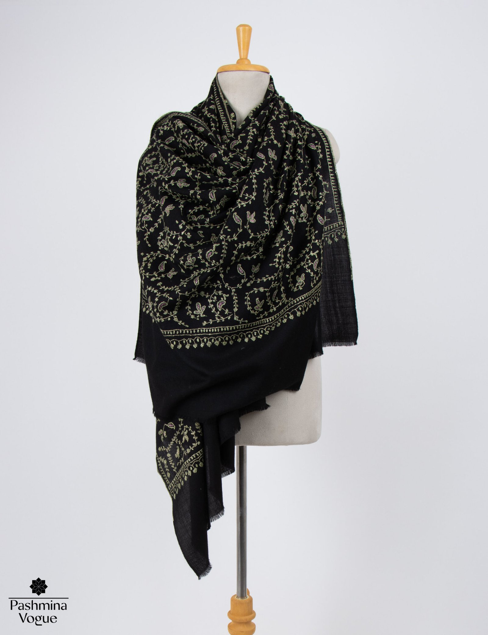 Black Cashmere Scarf Soft Luxury Wool Wrap Unisex Winter Shawl