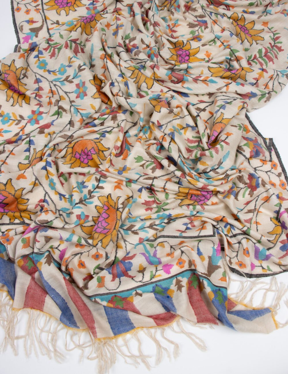 Oversized Kashmiri Handwoven Kani Pure Pashmina Shawl