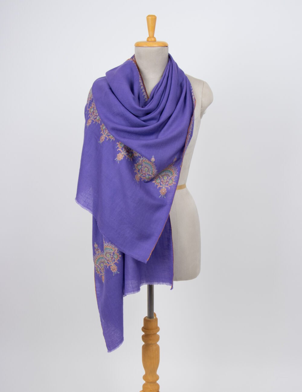 Luxury Purple Pashmina Shawls & Handloomed Wraps