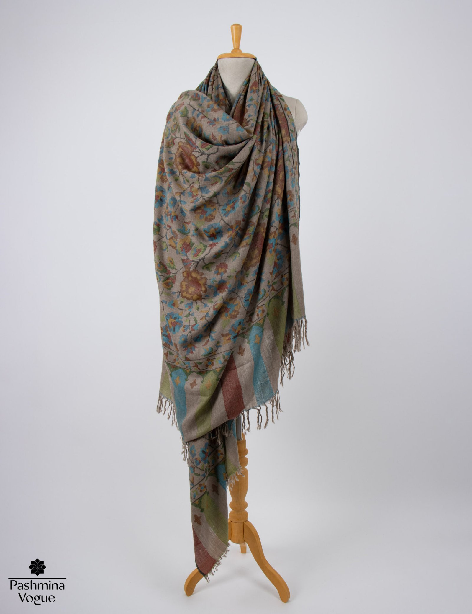 Kashmiri Handwoven Kani Pure Pashmina Shawl