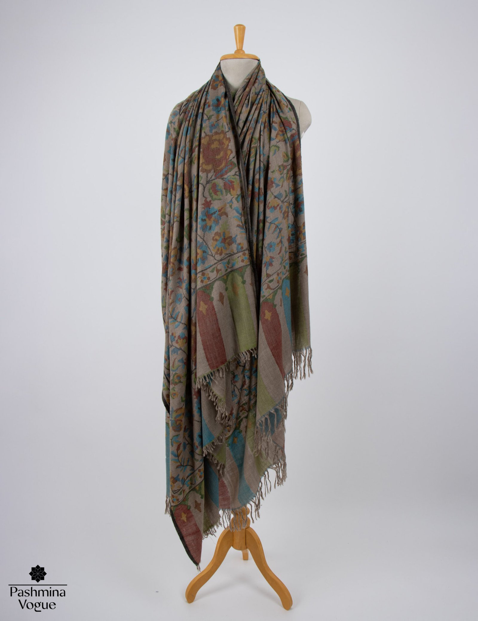Kashmiri Handwoven Kani Pure Pashmina Shawl