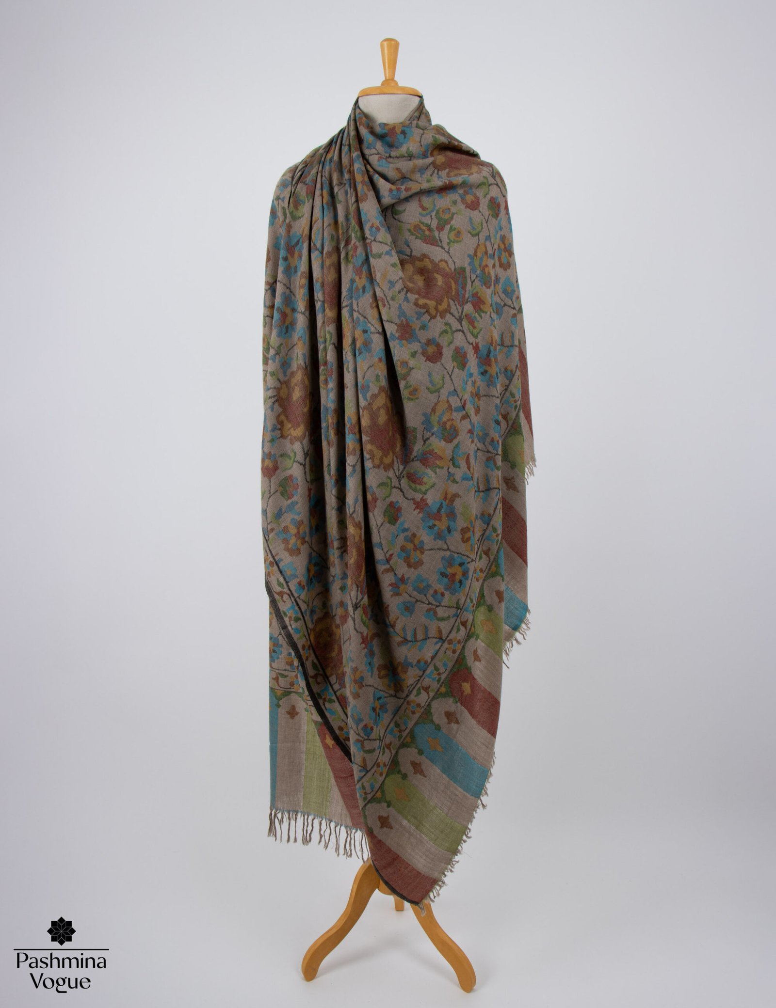 Kashmiri Handwoven Kani Pure Pashmina Shawl