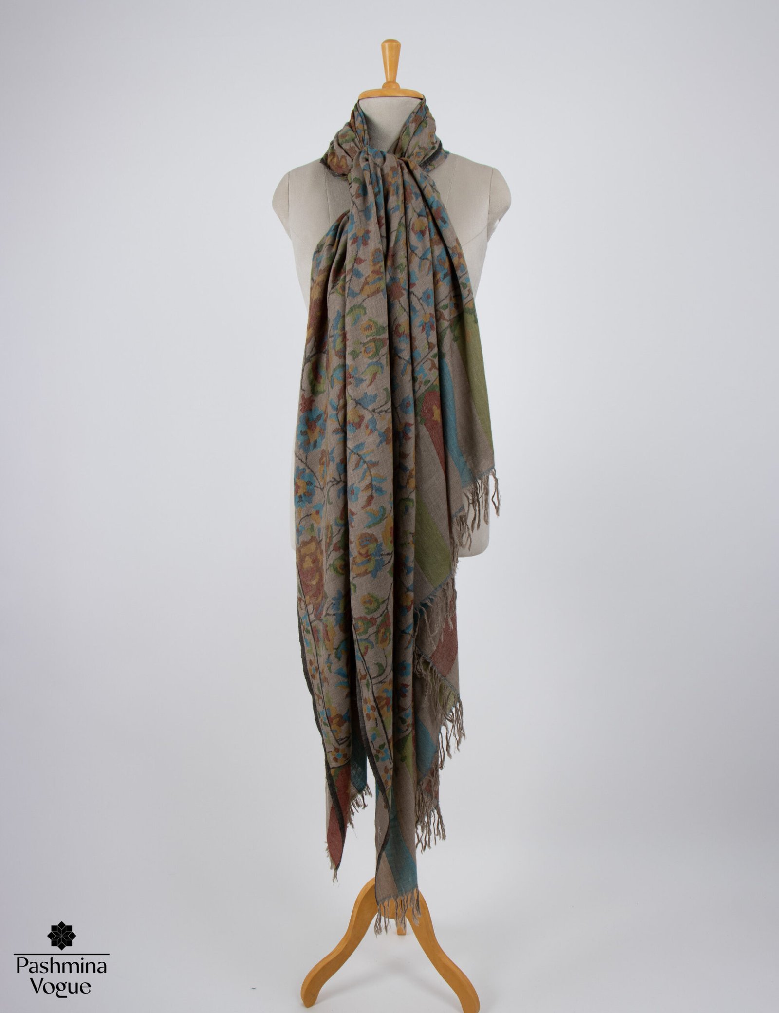 Kashmiri Handwoven Kani Pure Pashmina Shawl