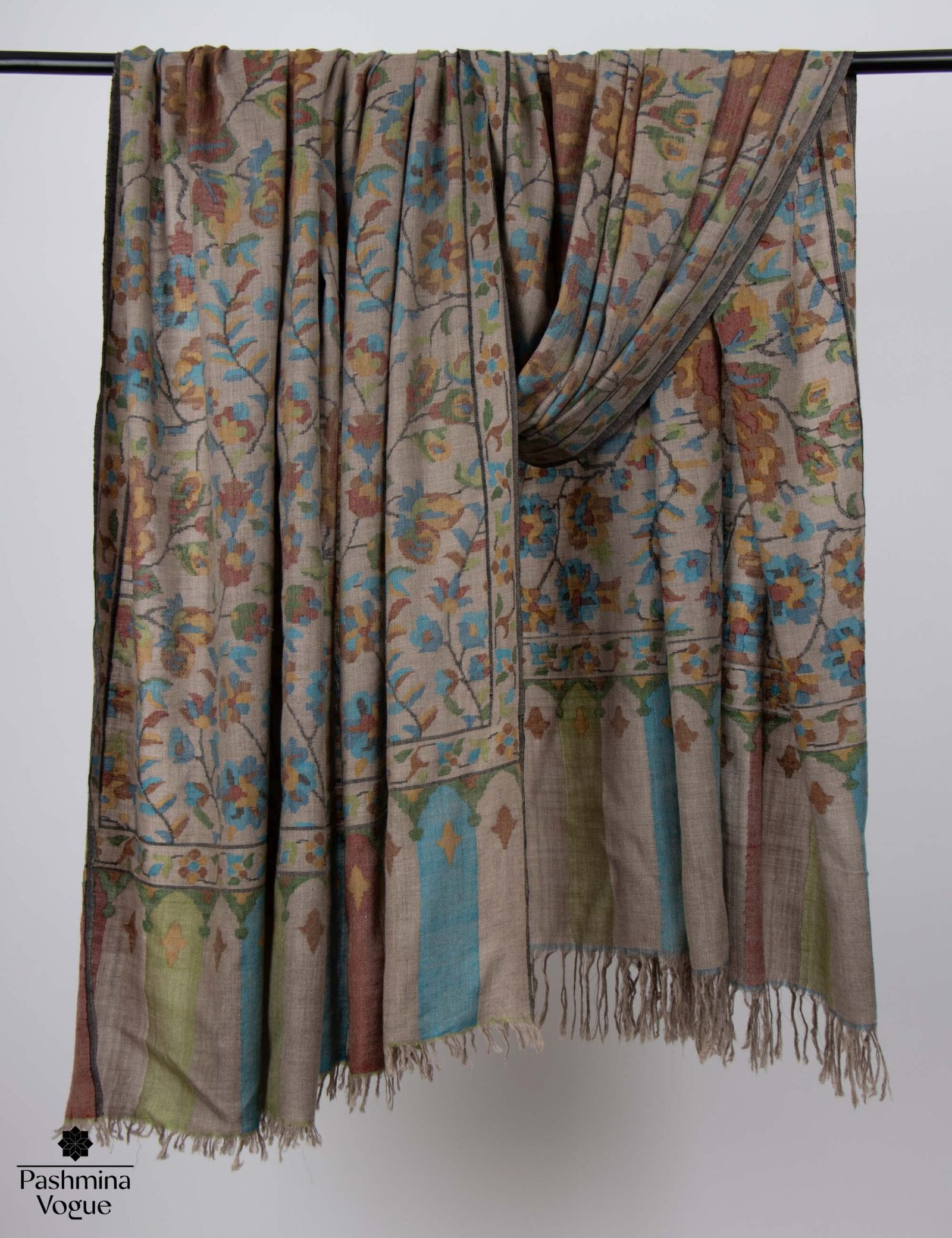 Kashmiri Handwoven Kani Pure Pashmina Shawl