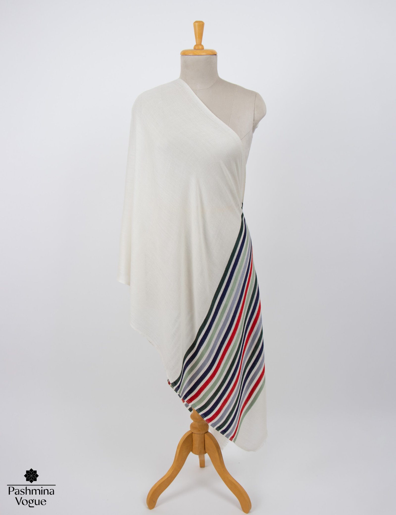 Premium Merino wool hand embroidered scarf with intricate traditional Kashmiri needlework by Pashmina Vogue