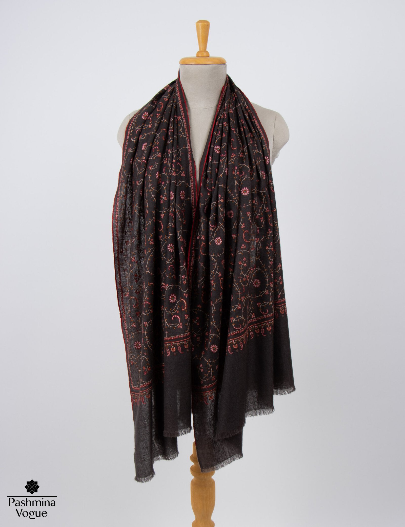 Dark Brown Pashmina Scarf | Luxury Cashmere Wraps