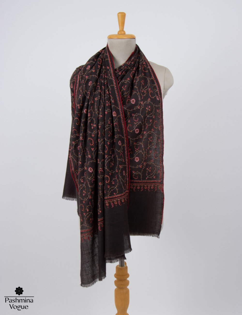 Dark Brown Pashmina Scarf | Luxury Cashmere Wraps